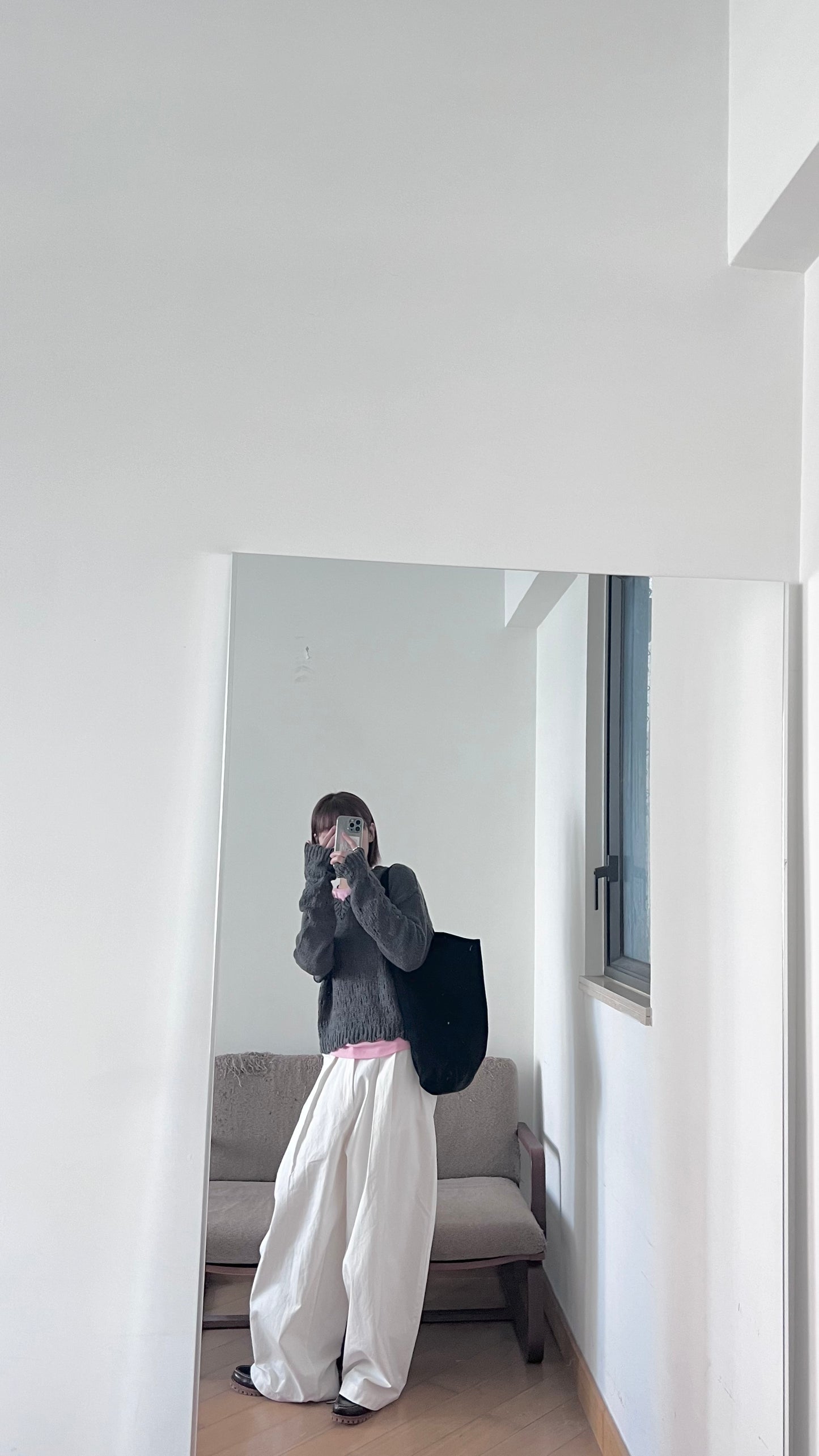 retro floral lace knit in charcoal (pre-order)