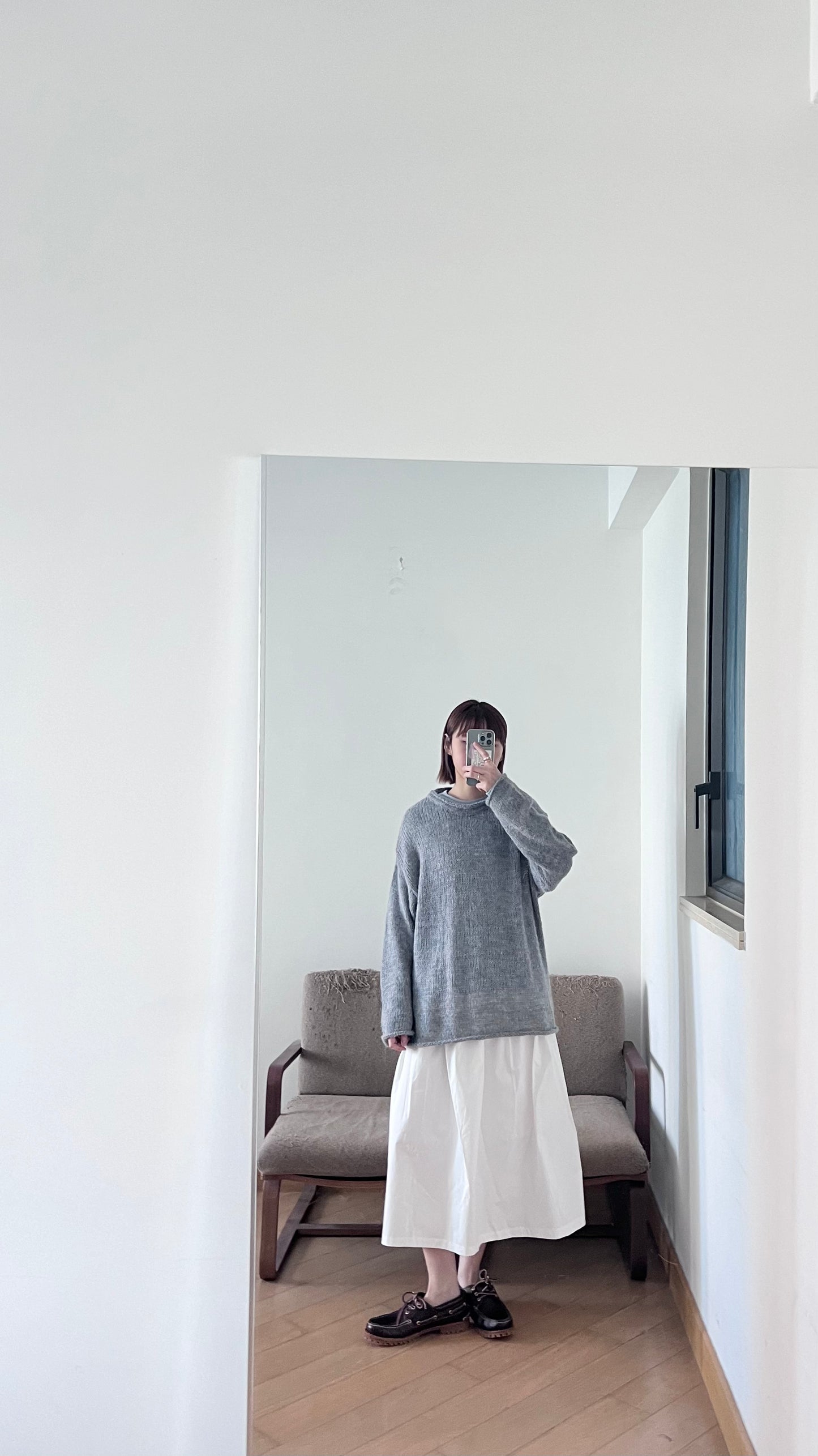 pure form skirt in white (pre-order)
