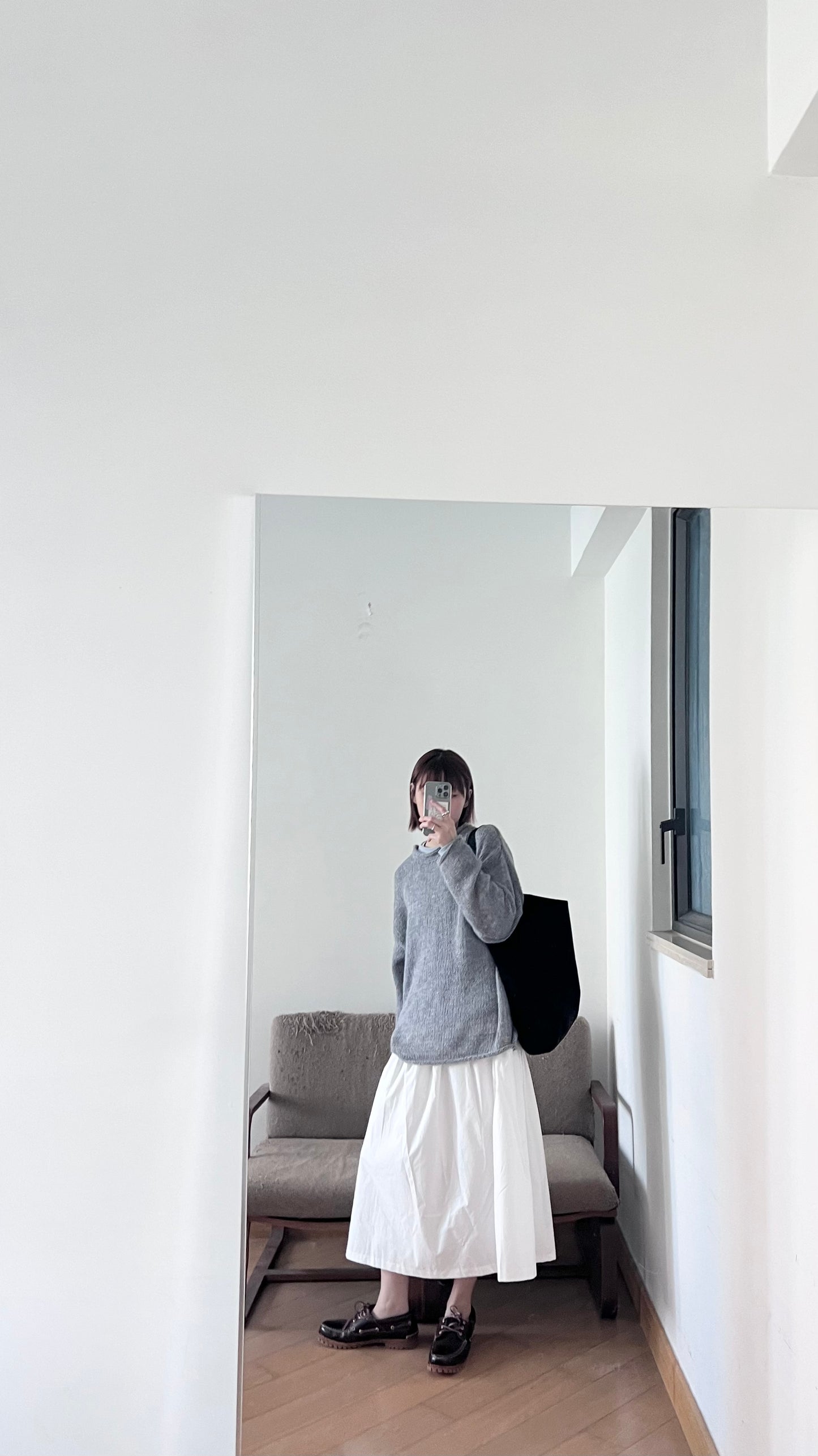 pure form skirt in white (pre-order)