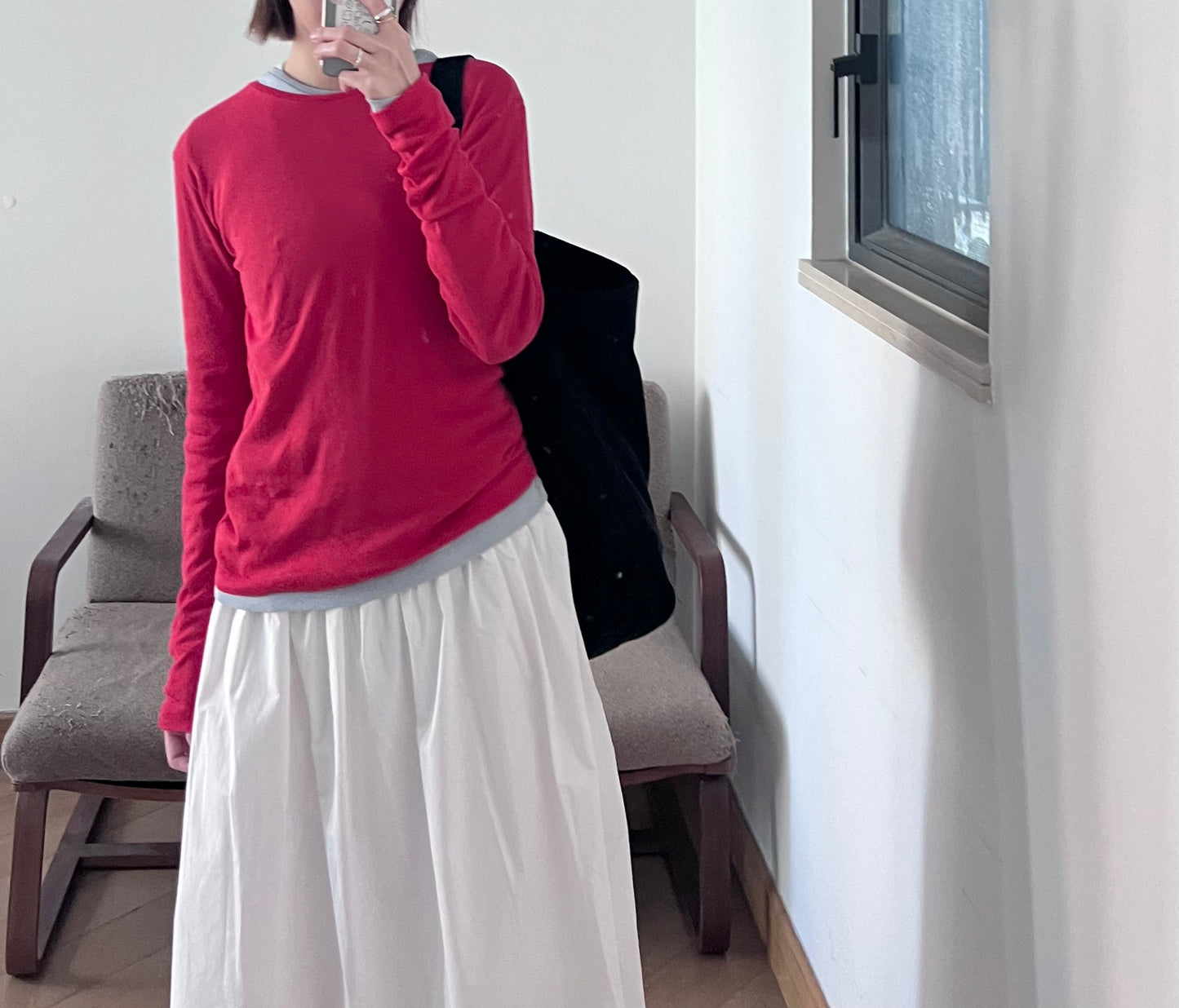 pure form skirt in white (pre-order)