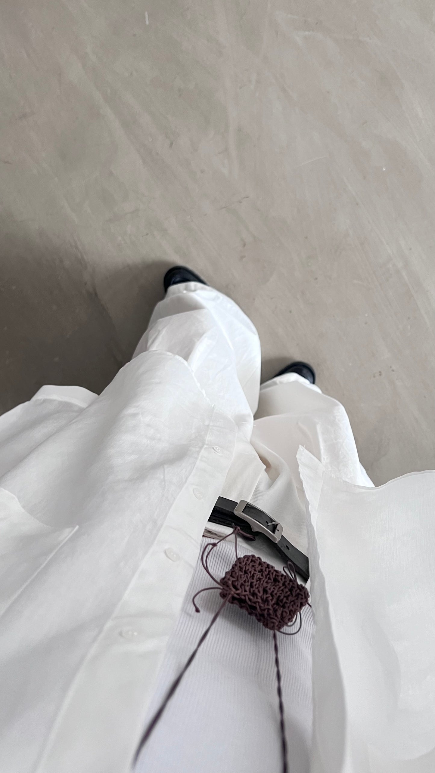 drape shirt jacket in white (pre-order)