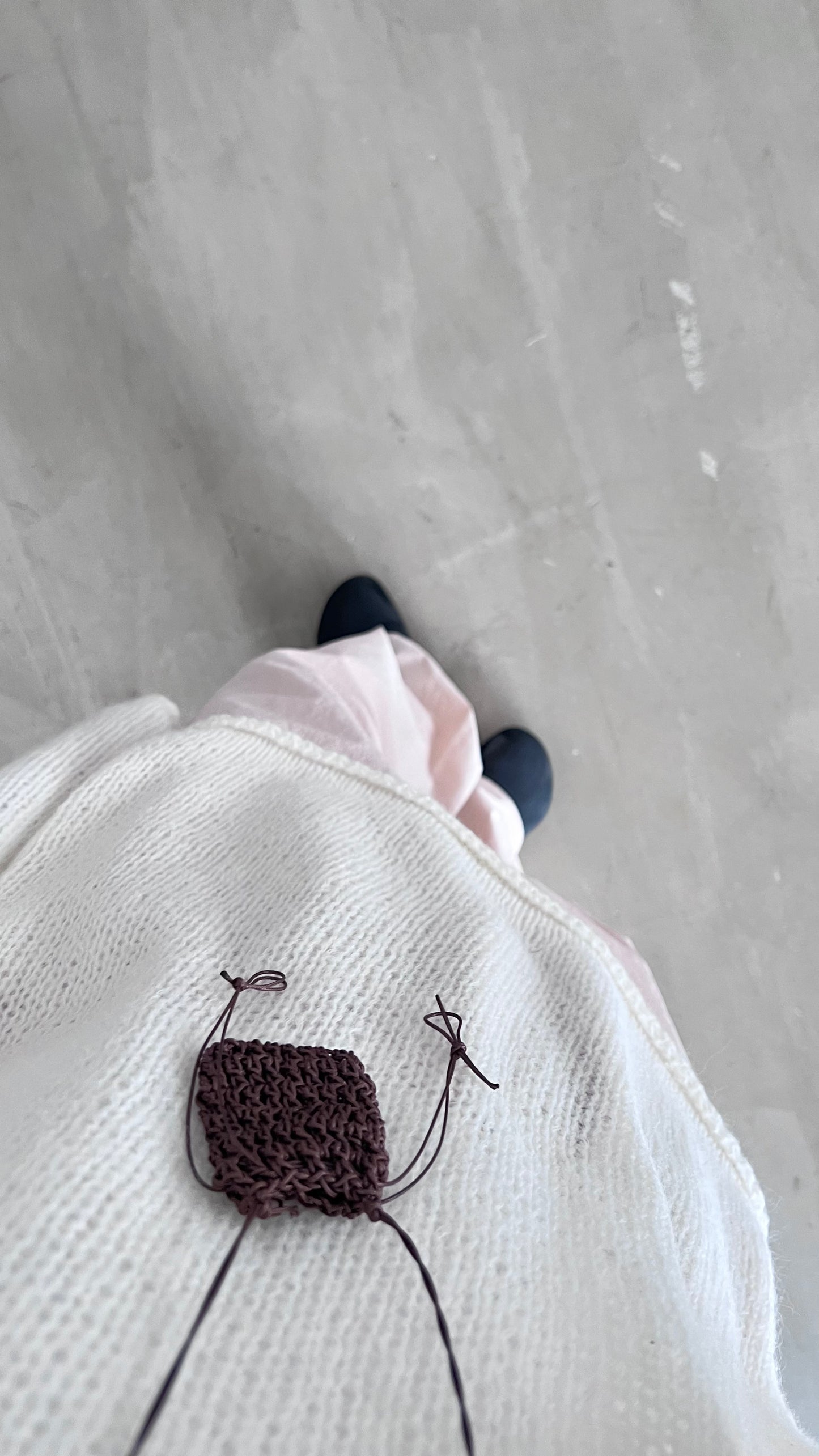 sheer edge knitwear in cream (pre-order)