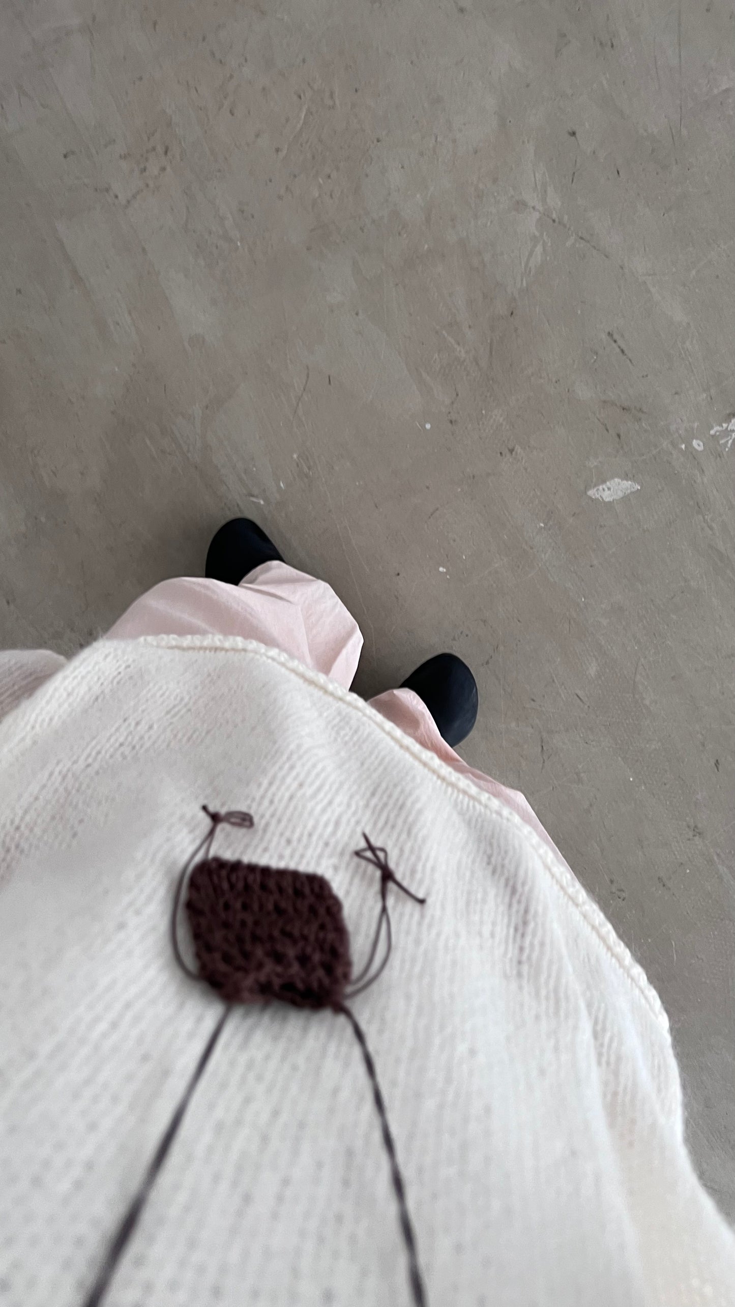 sheer edge knitwear in cream (pre-order)