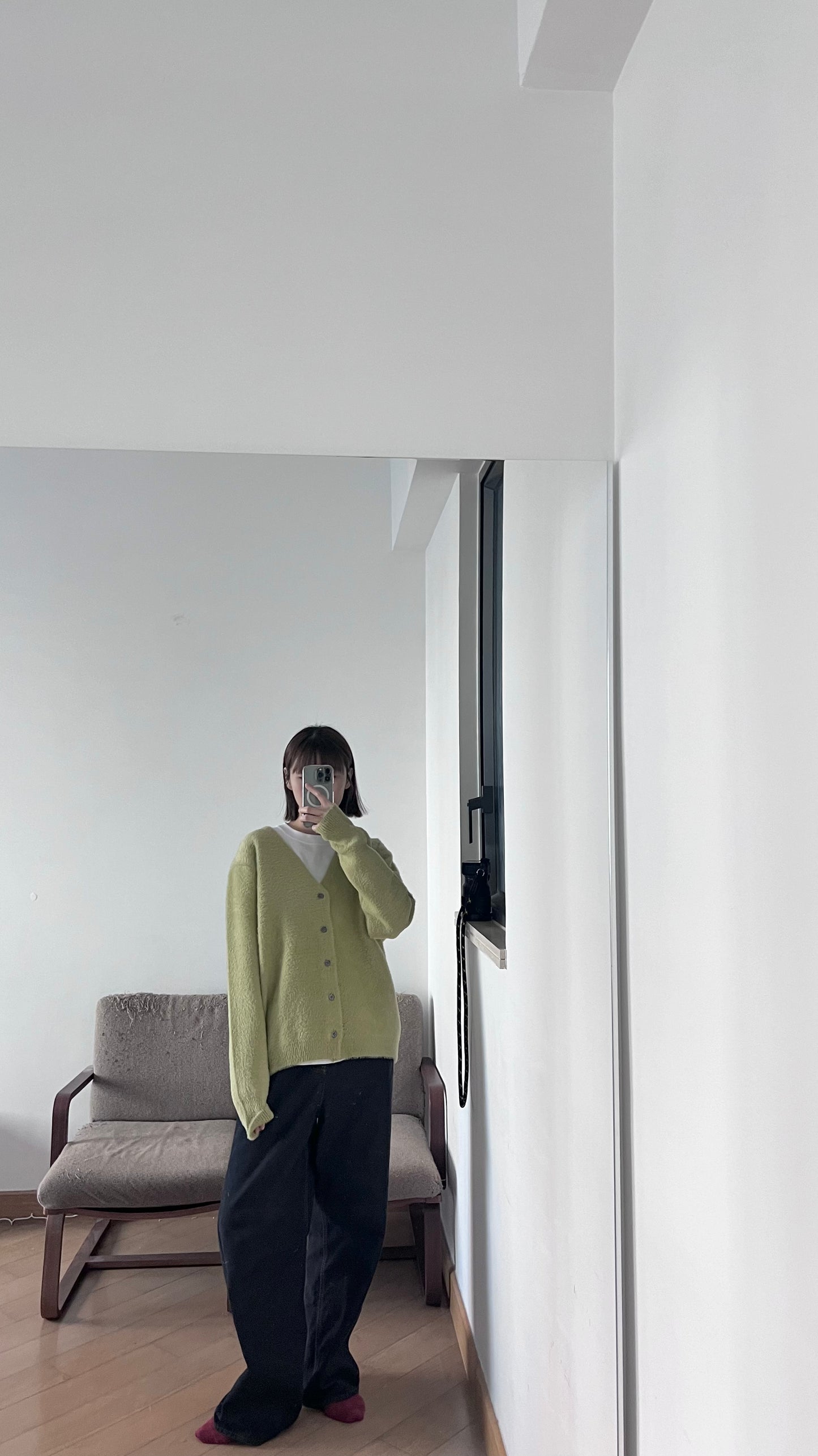 classical cardigan in lime (pre-order)