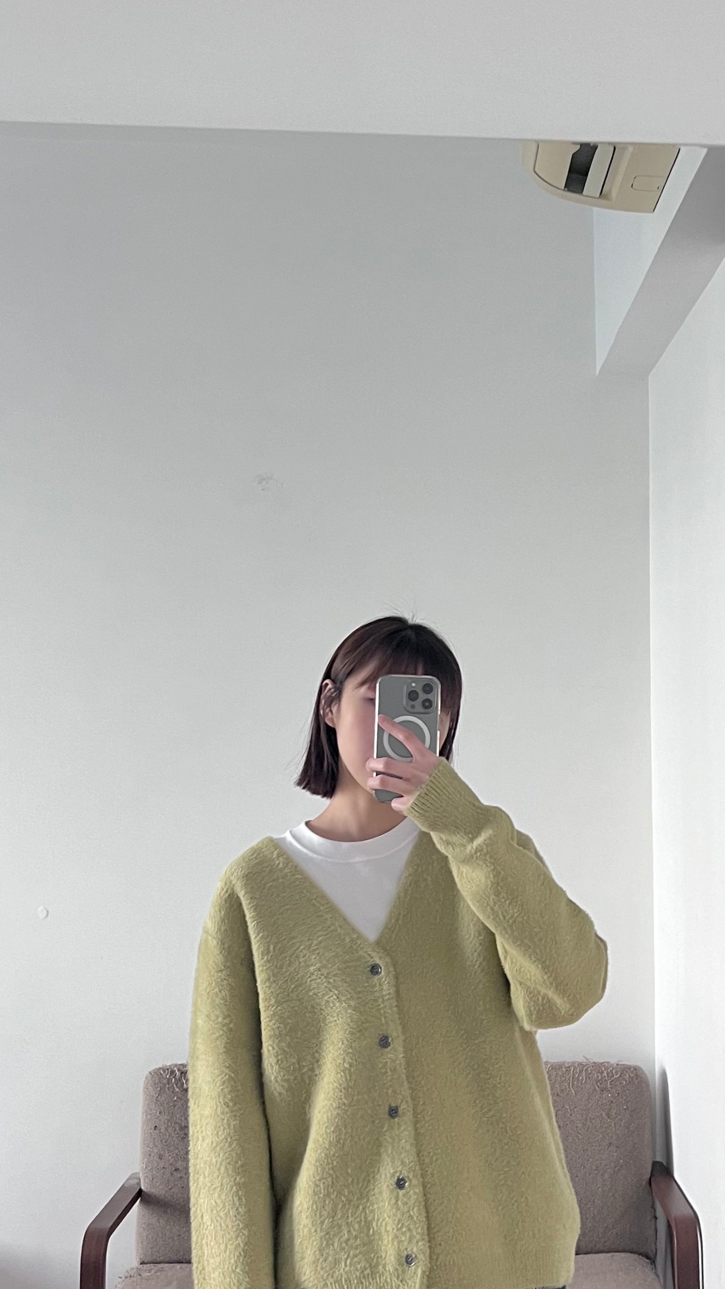 classical cardigan in lime (pre-order)