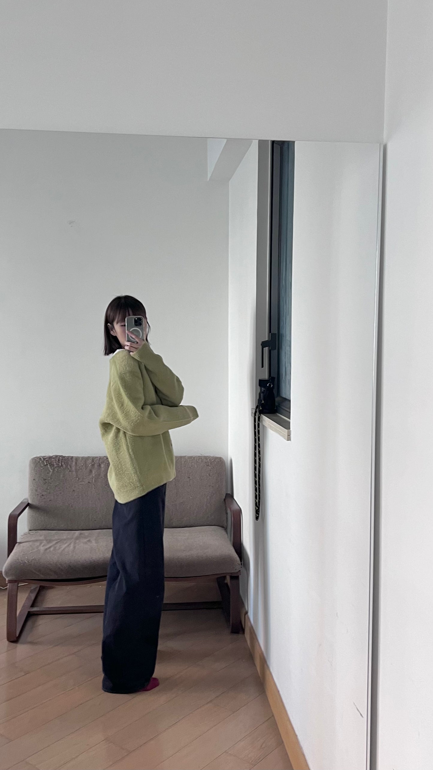 classical cardigan in lime (pre-order)