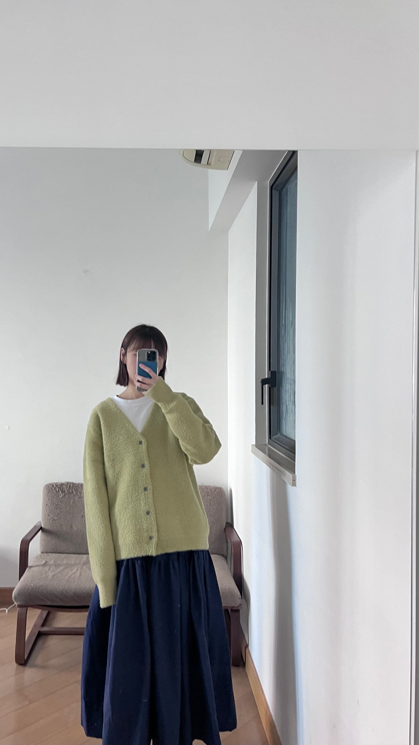 classical cardigan in lime (pre-order)
