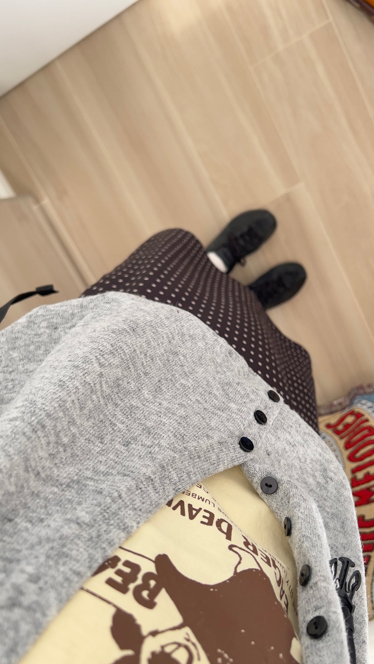 norr soft v-neck knit sweater in grey (pre-order)