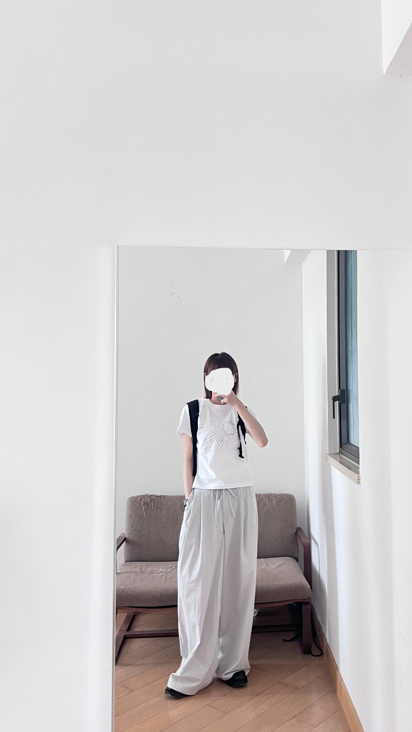 anna wide pants in light grey