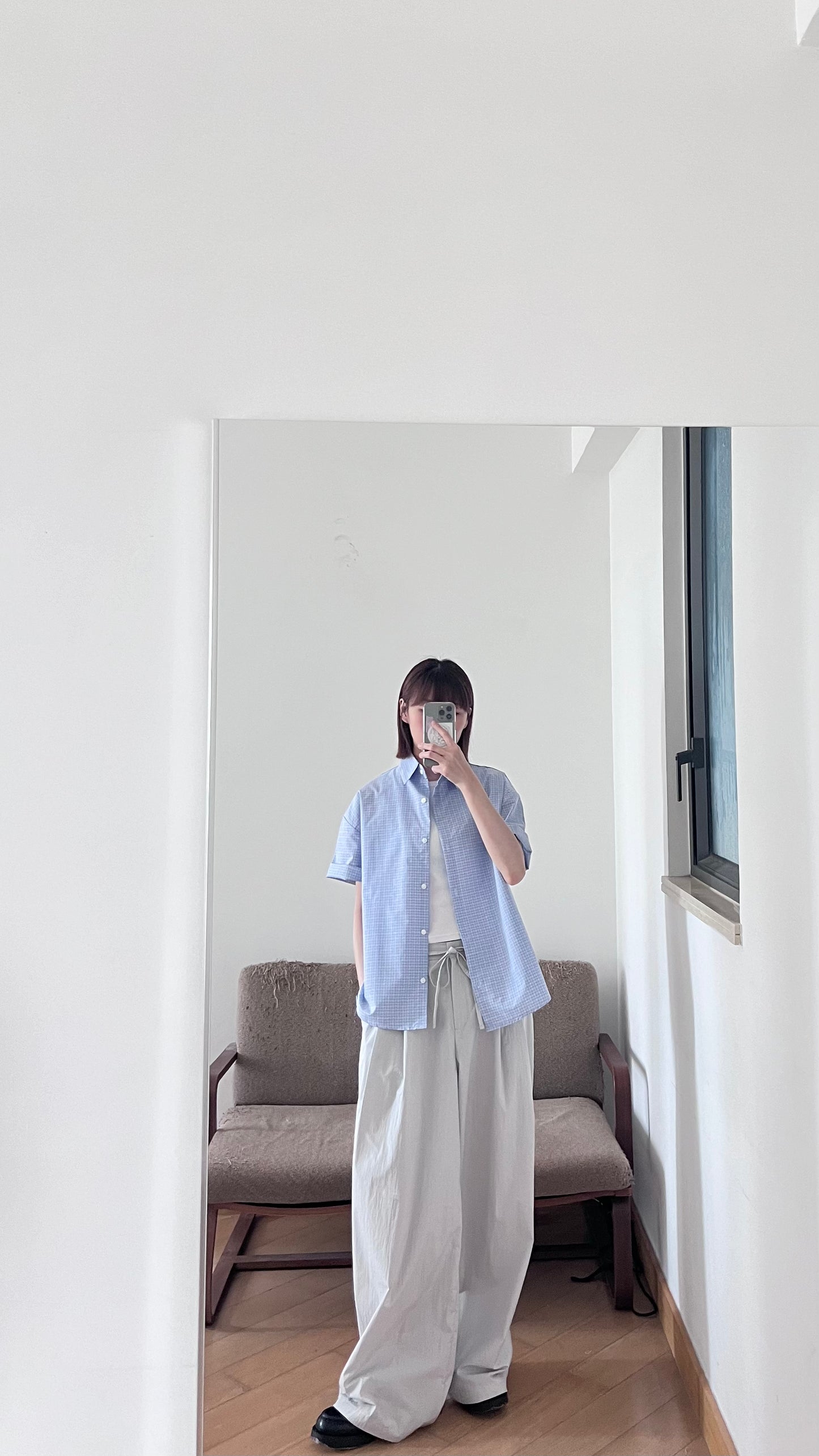 anna wide pants in light grey