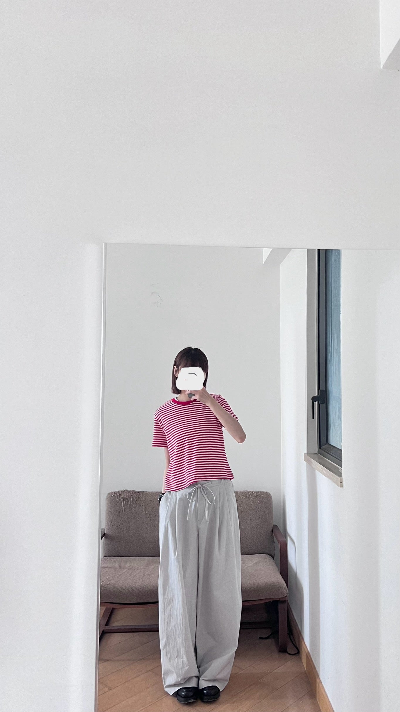anna wide pants in light grey