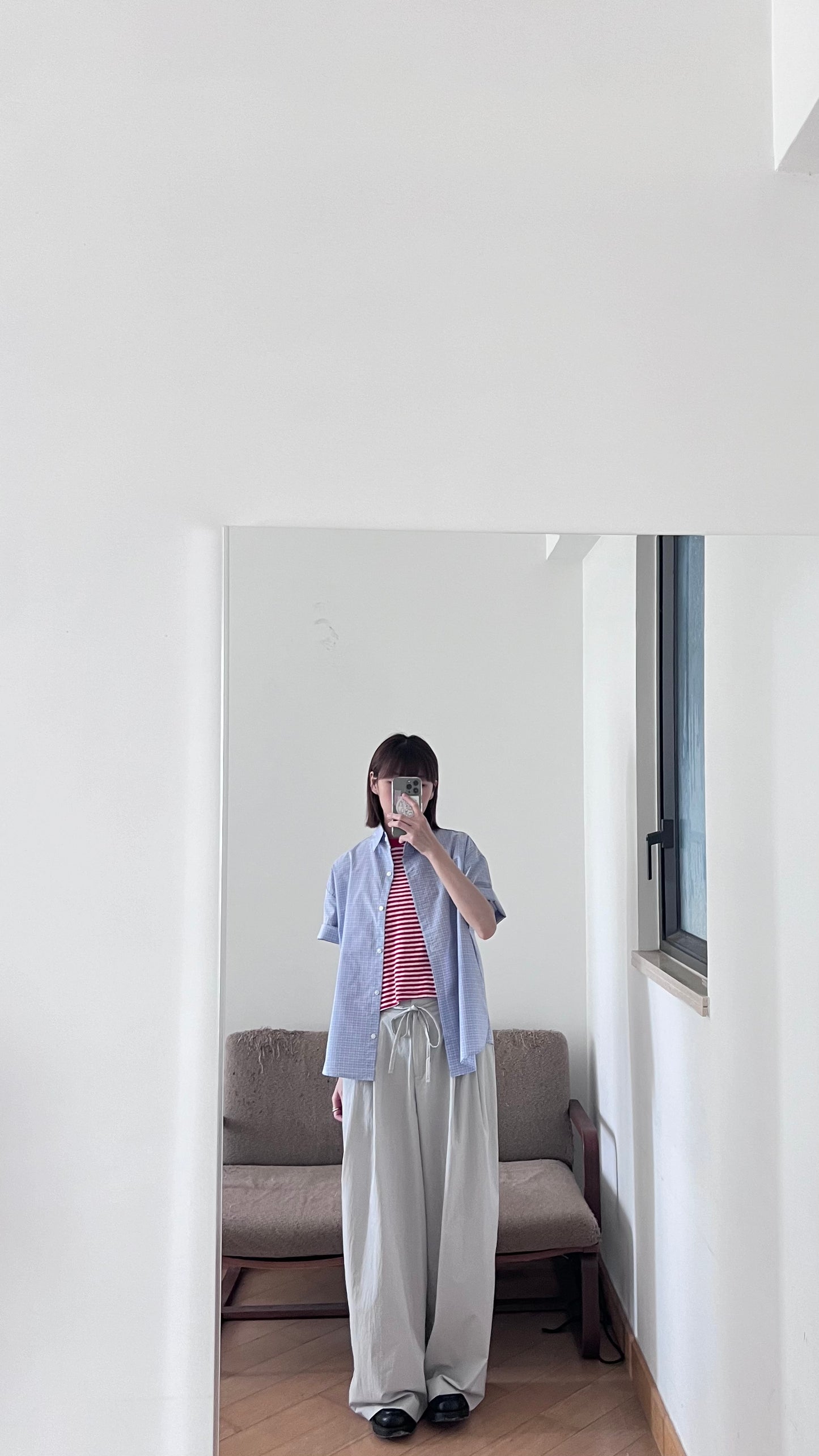 anna wide pants in light grey