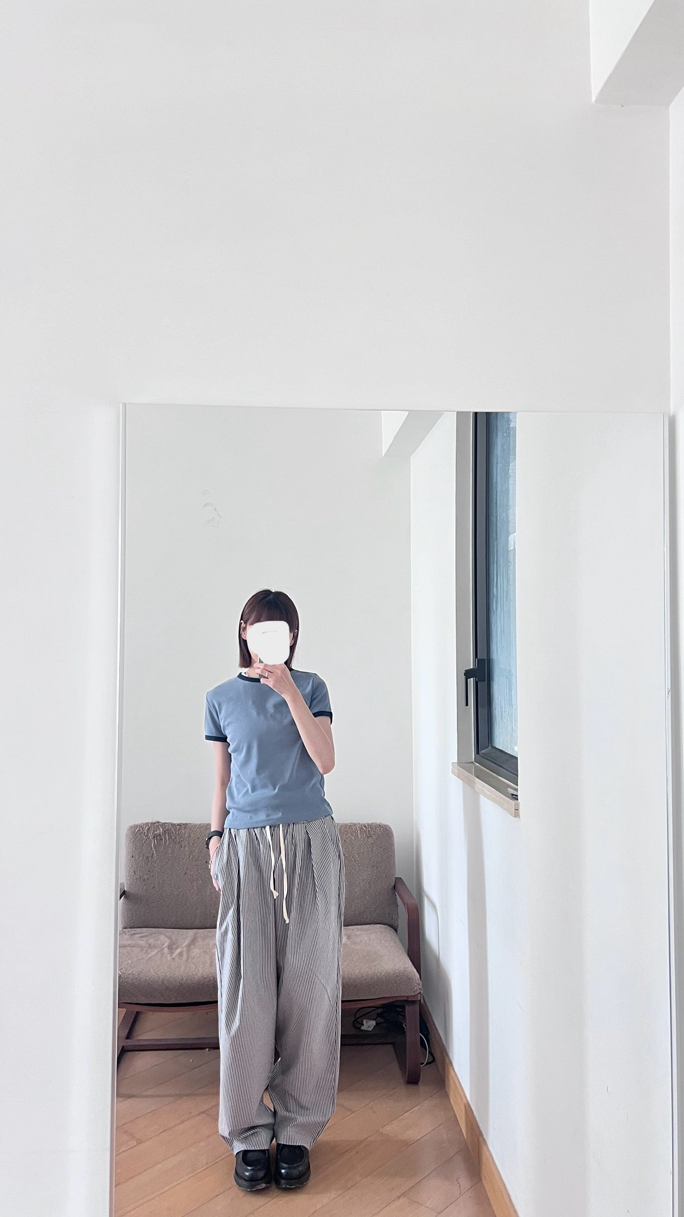 cool striped pants in black