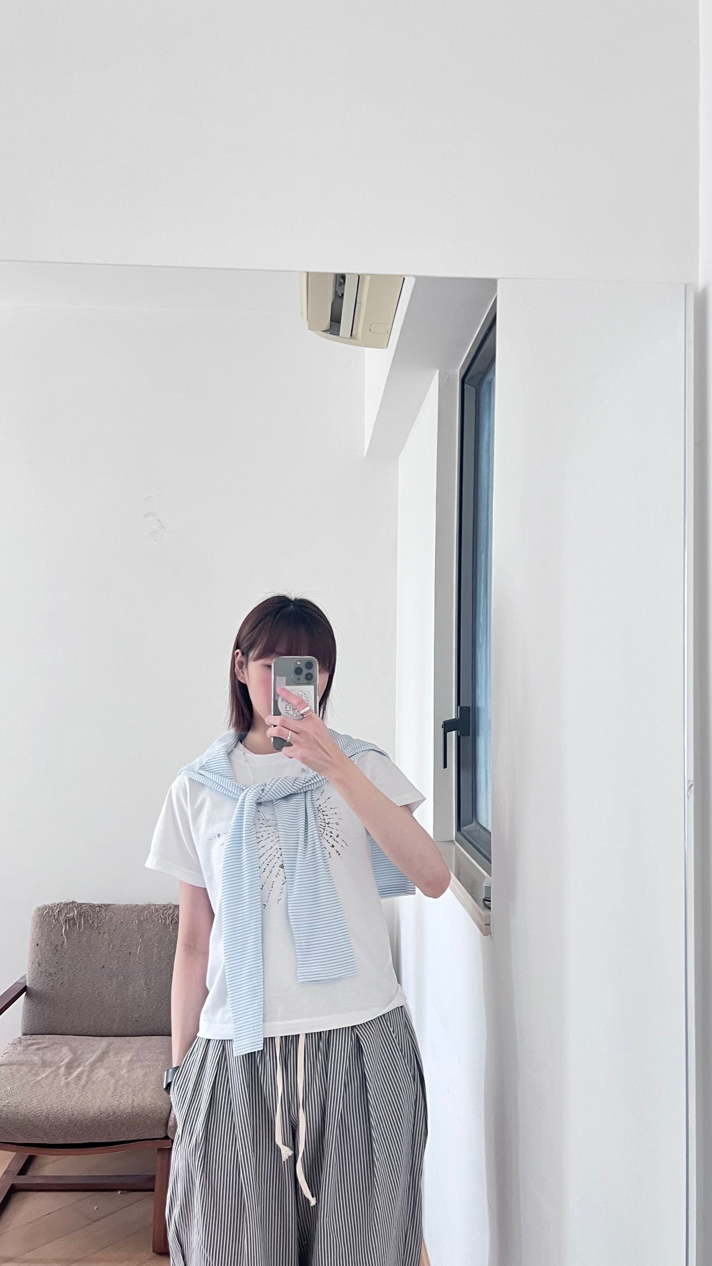 starry sky print tee in white (pre-order)