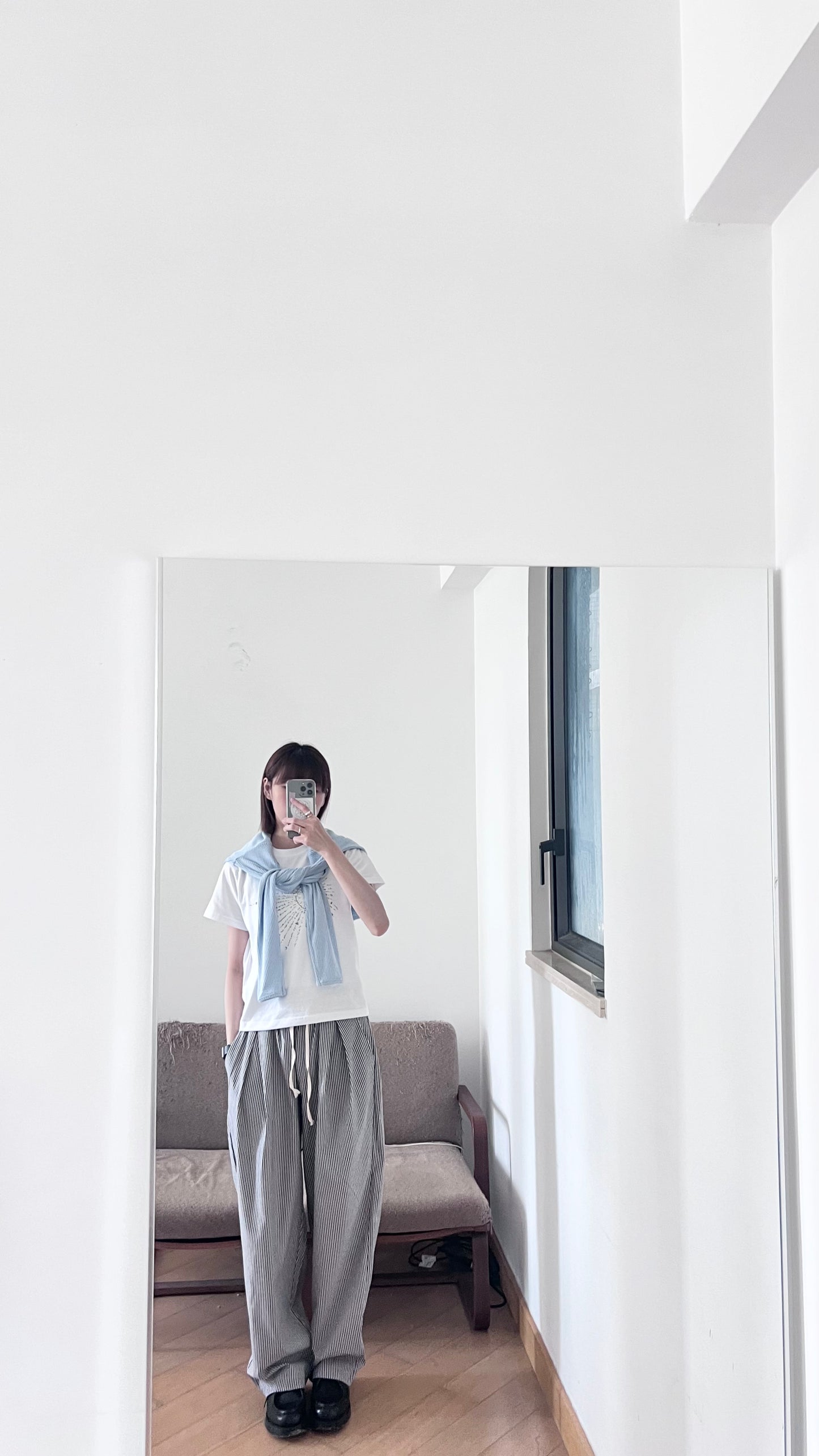 cool striped pants in black
