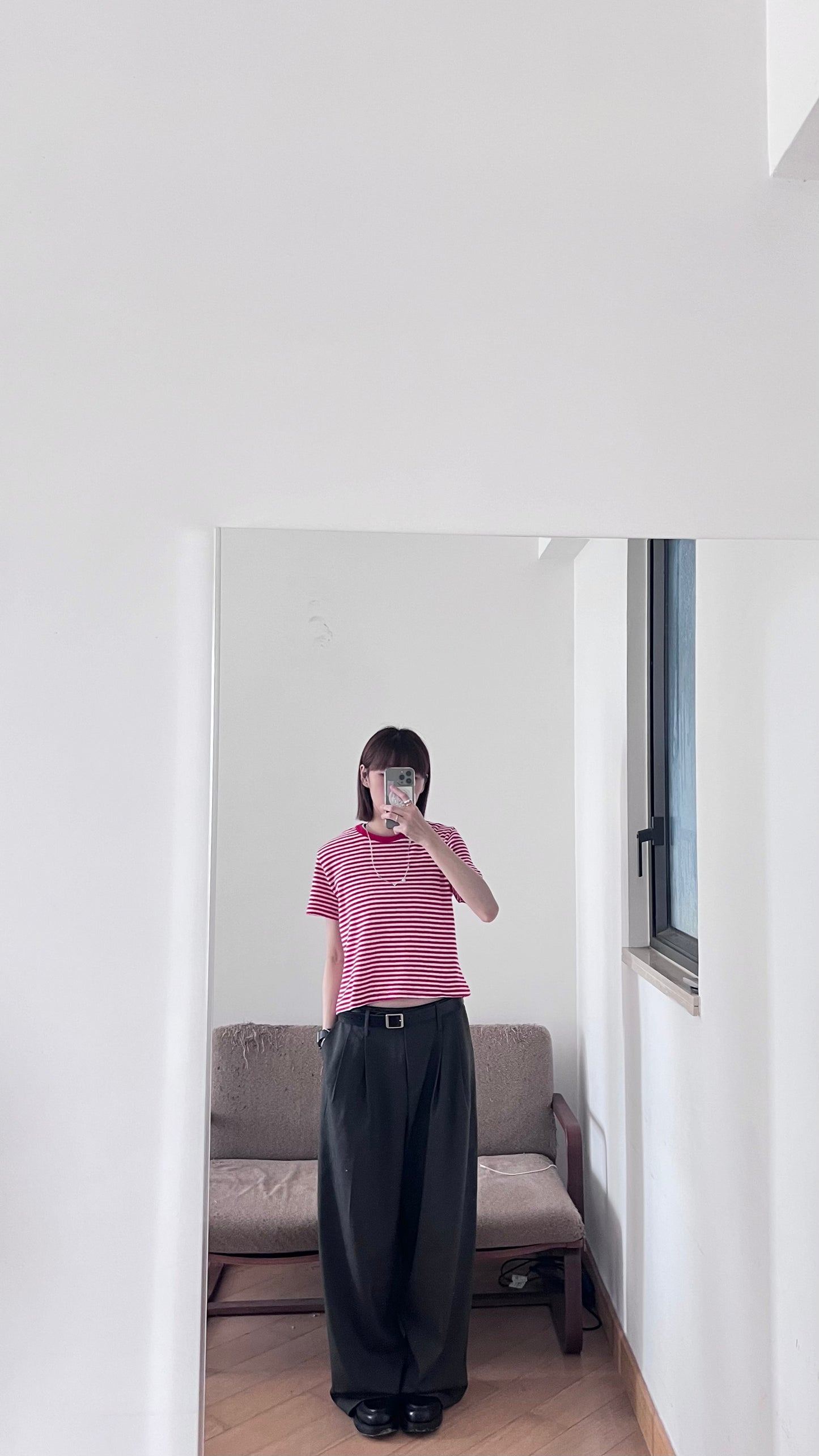 baby cotton striped tee in red (pre-order)