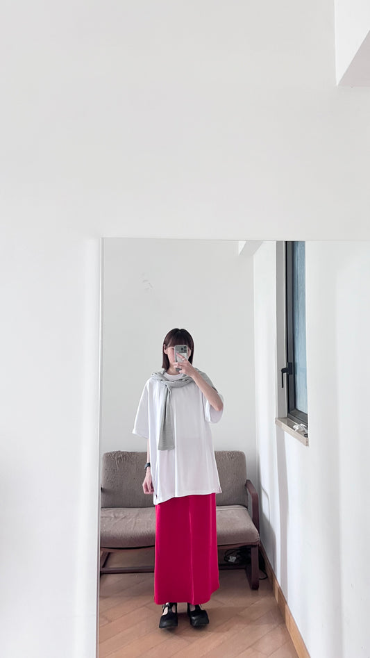 baby cotton skirt in red (pre-order)