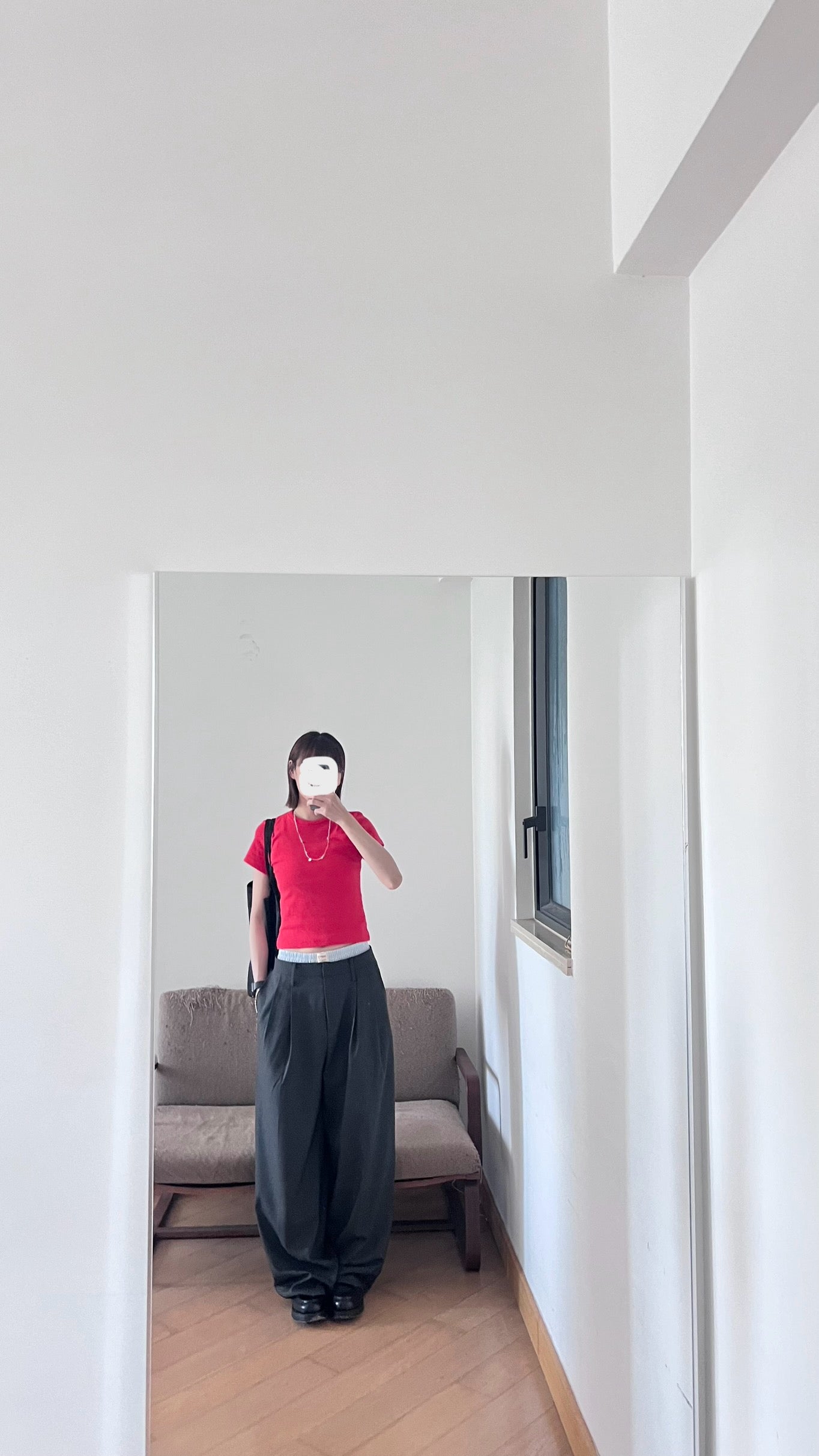 basic colorful skinny tee in red