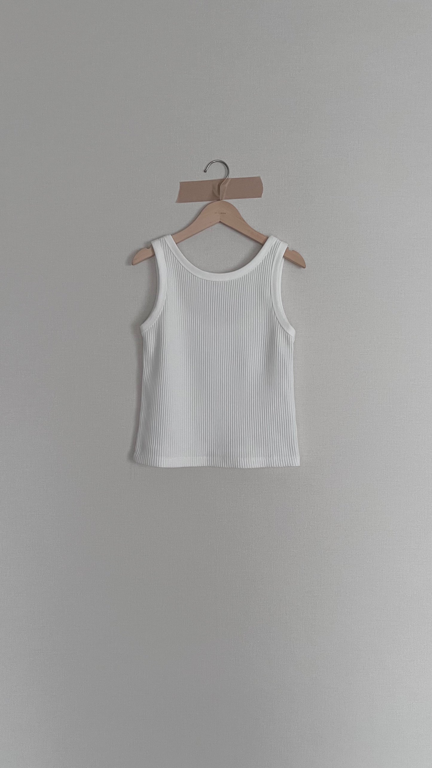 waffle tank top in white (pre-order)