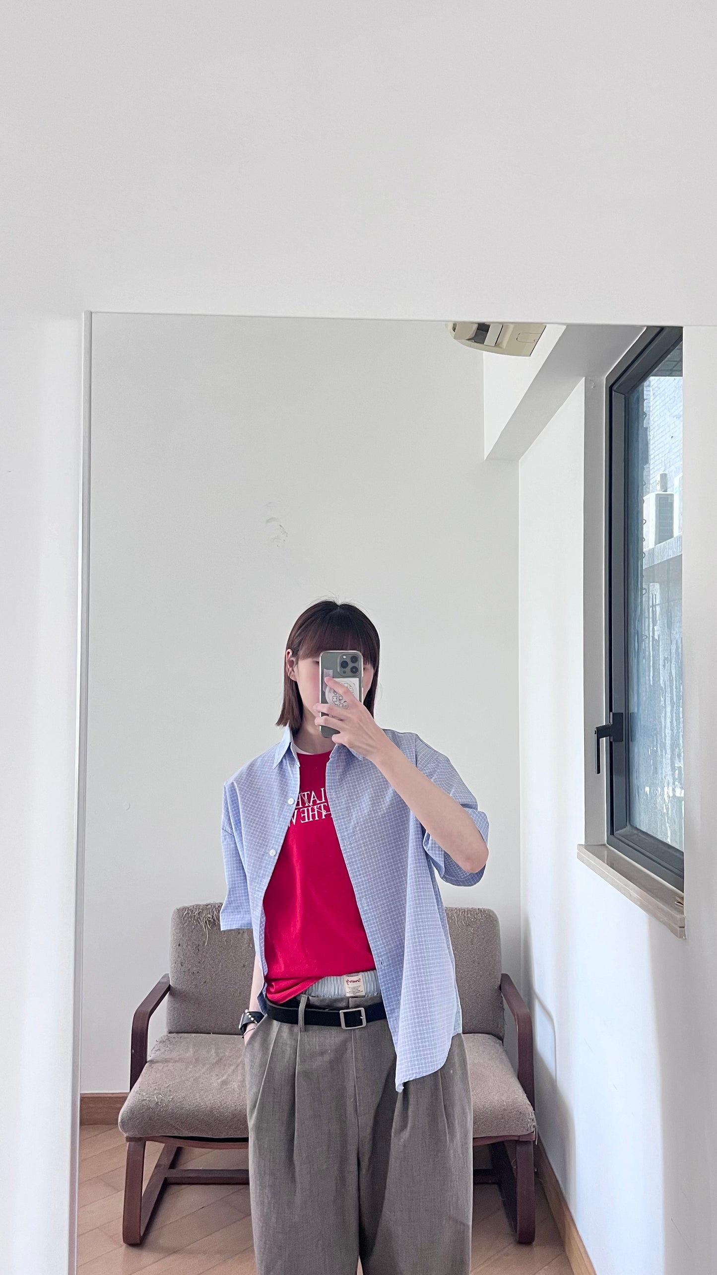 print loose fit tee in red (pre-order)