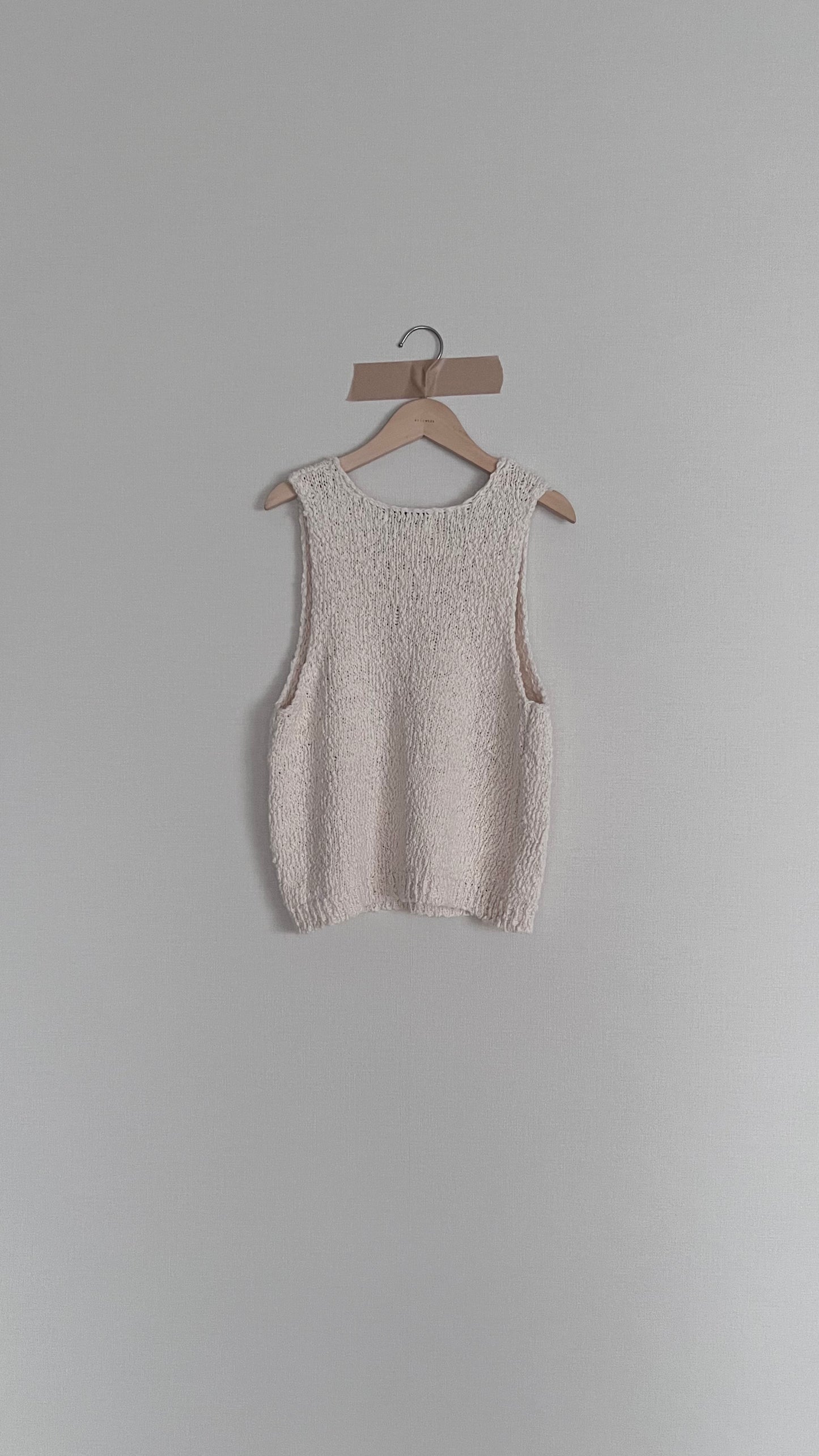 meeh knit vest in ivory (pre-order)