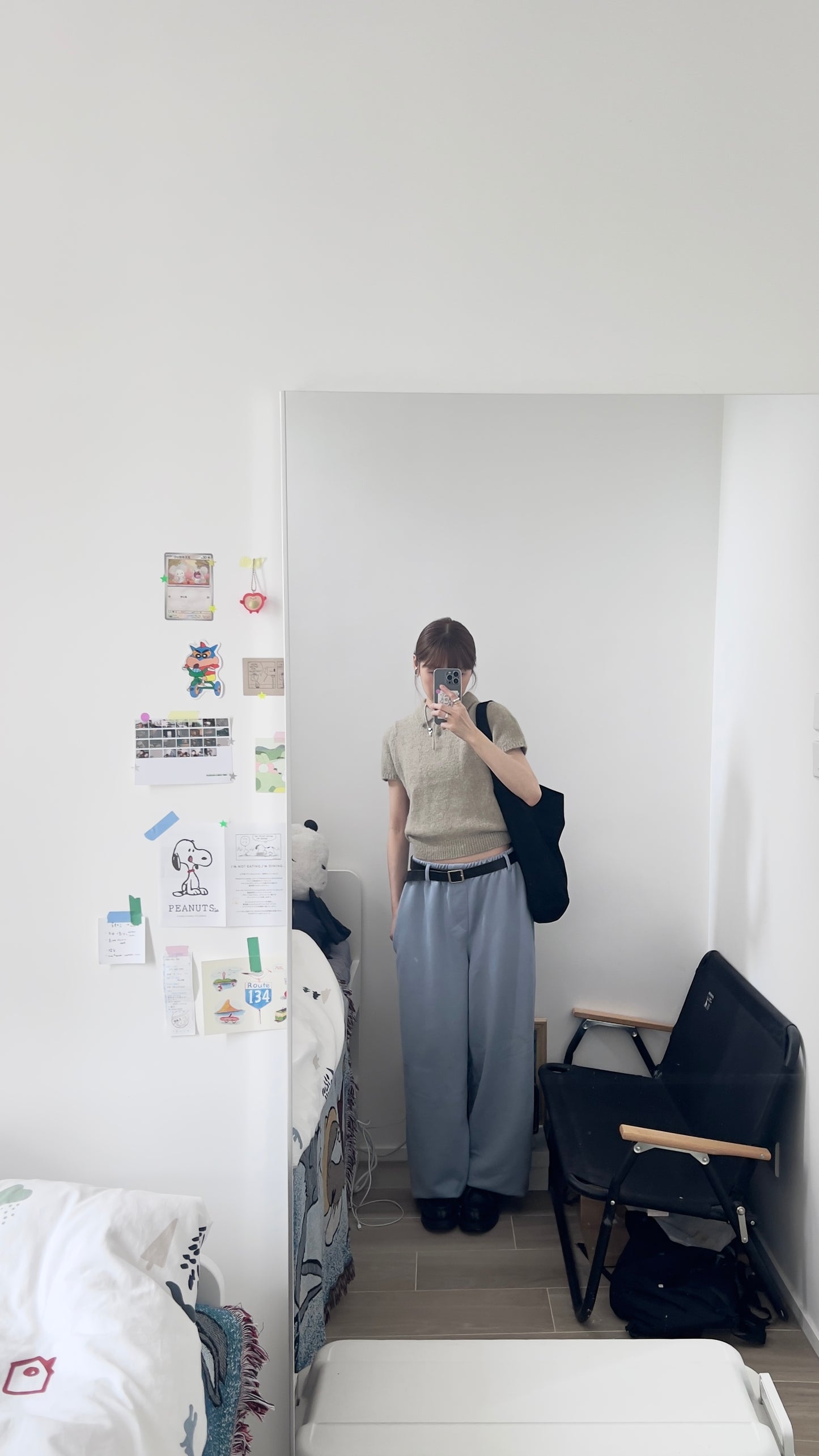 tove cotton belt pants in sora