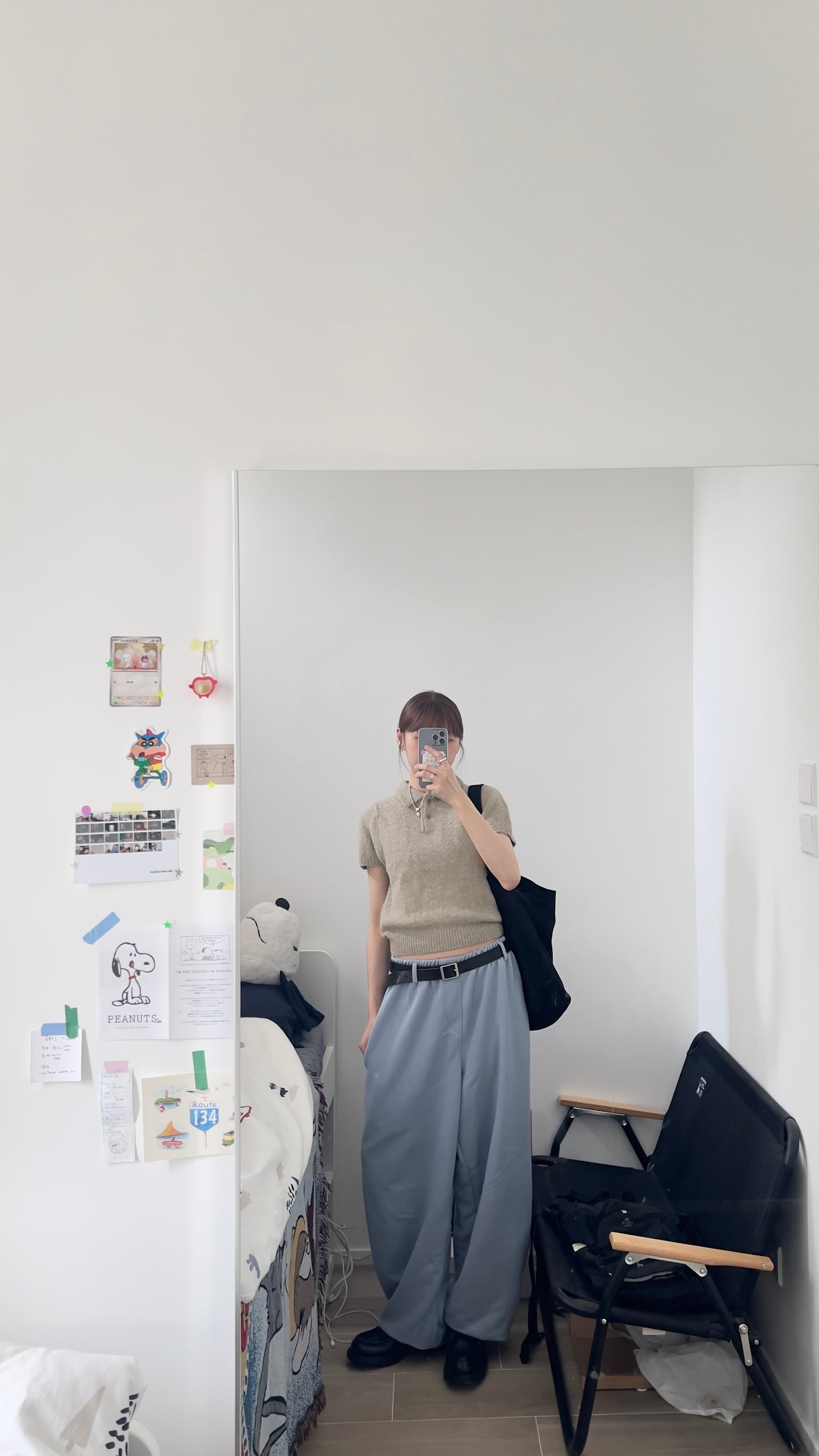 elin sheer polo knit shirt in khaki (pre-order)