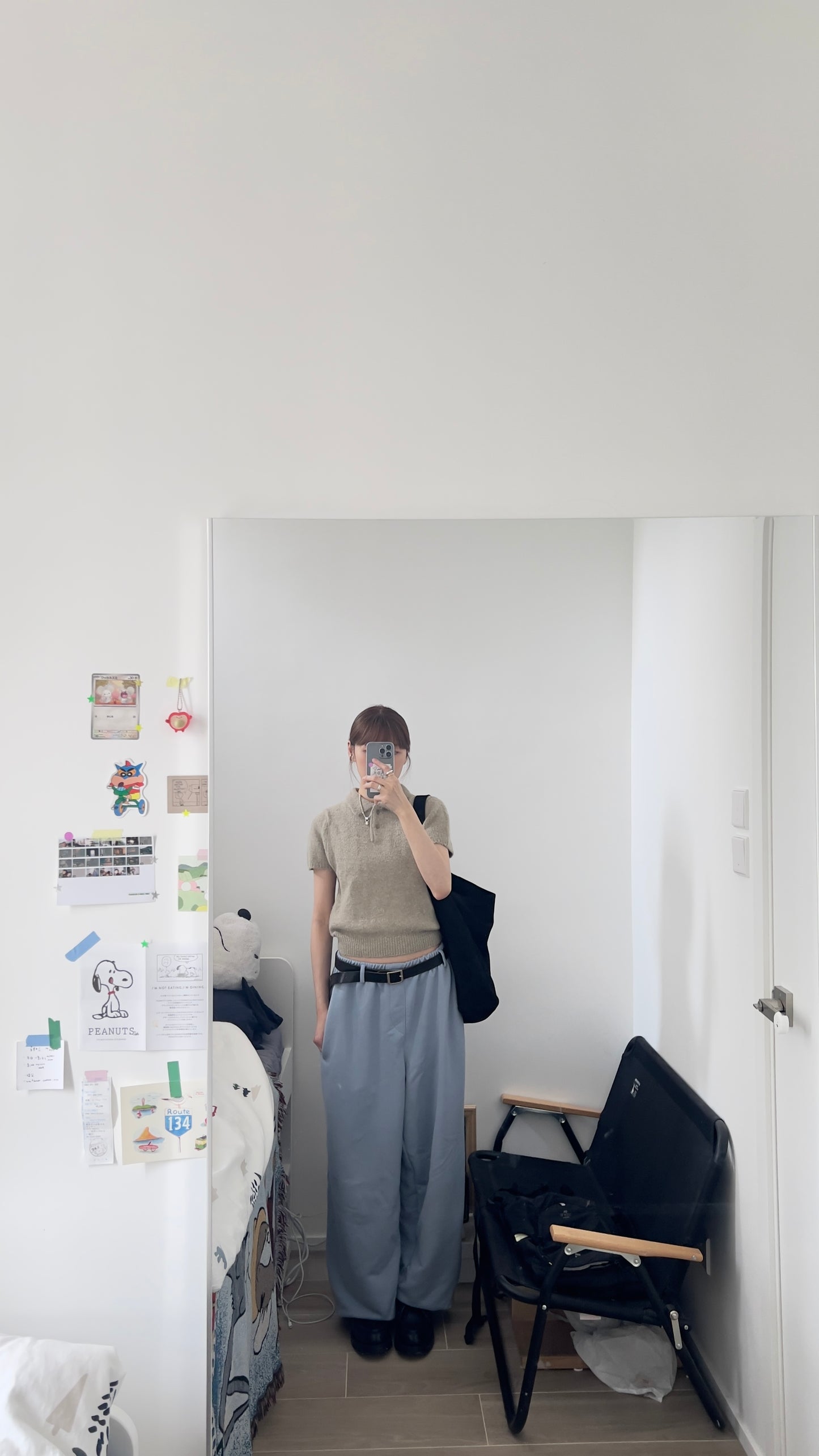 elin sheer polo knit shirt in khaki (pre-order)
