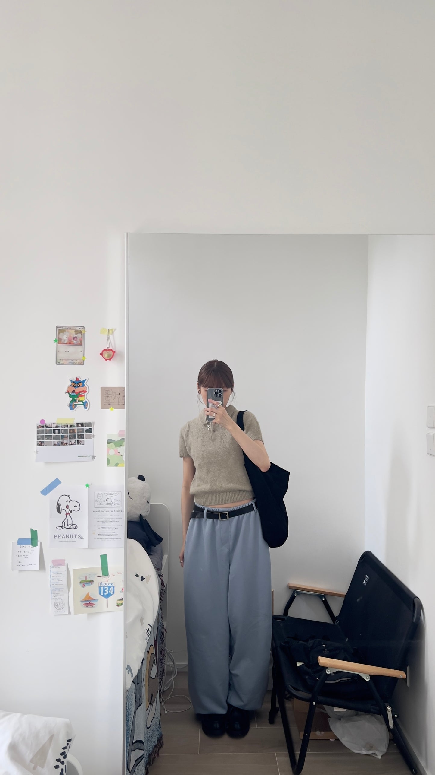 elin sheer polo knit shirt in khaki (pre-order)