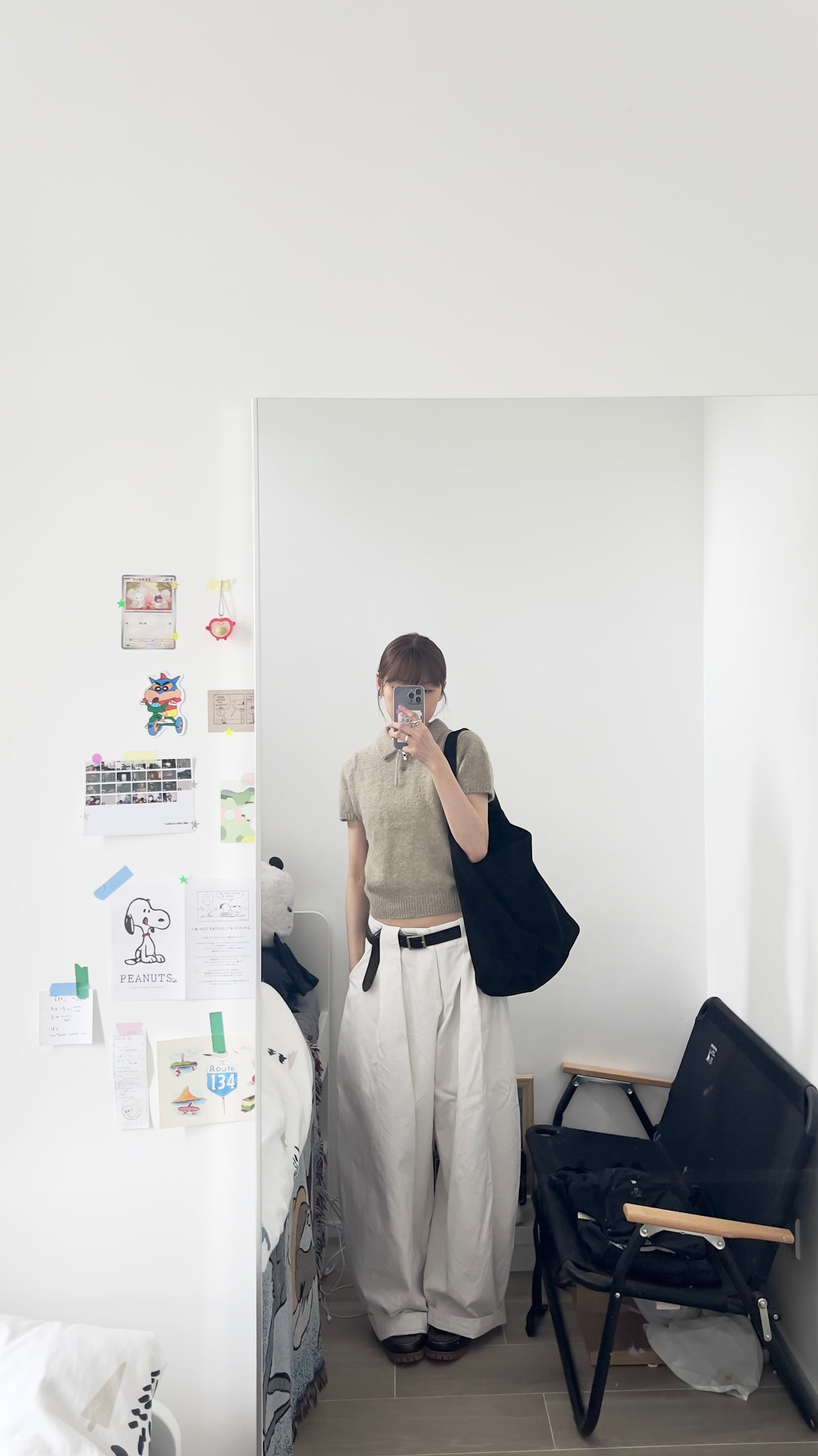 elin sheer polo knit shirt in khaki (pre-order)