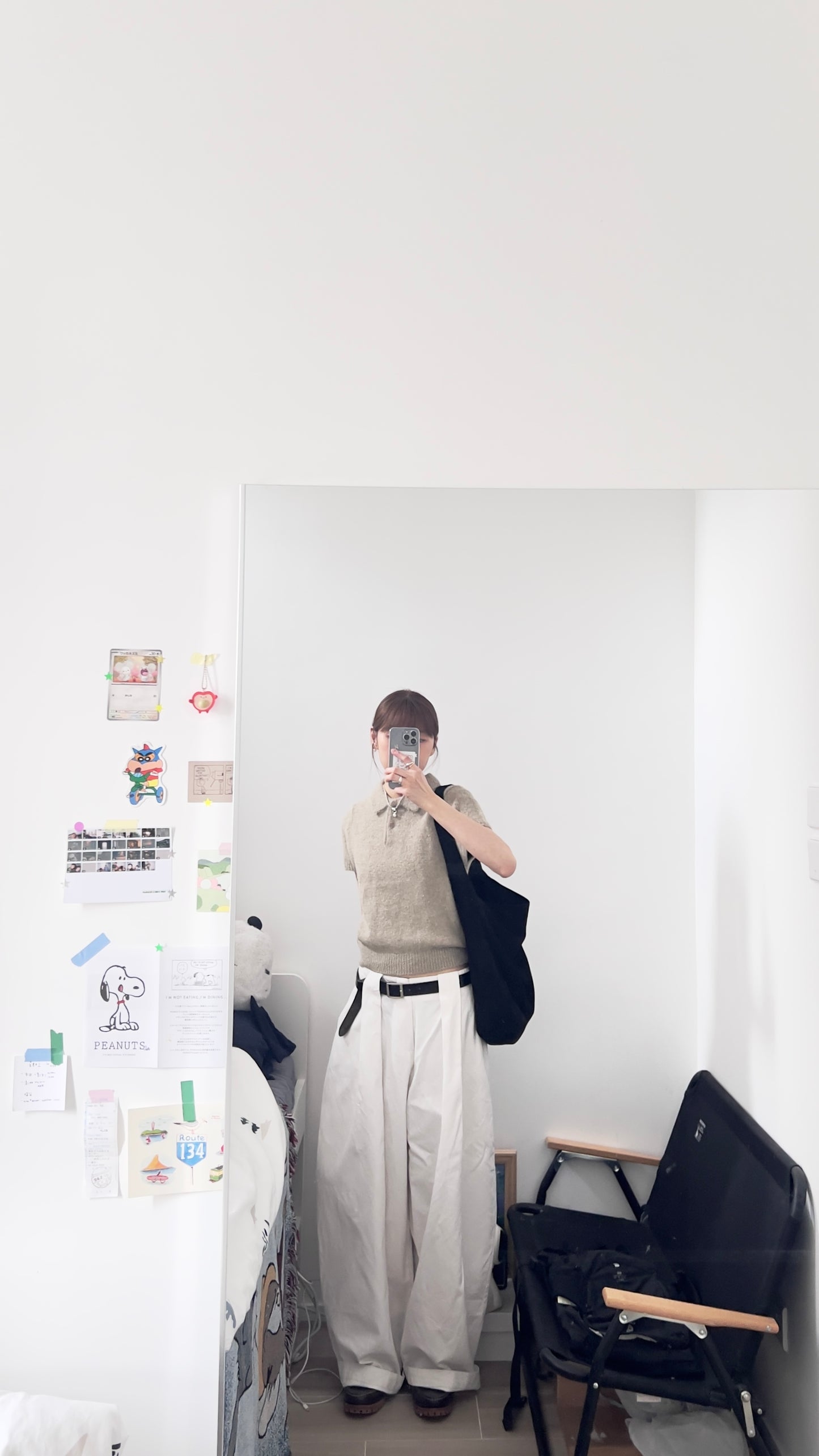 elin sheer polo knit shirt in khaki (pre-order)