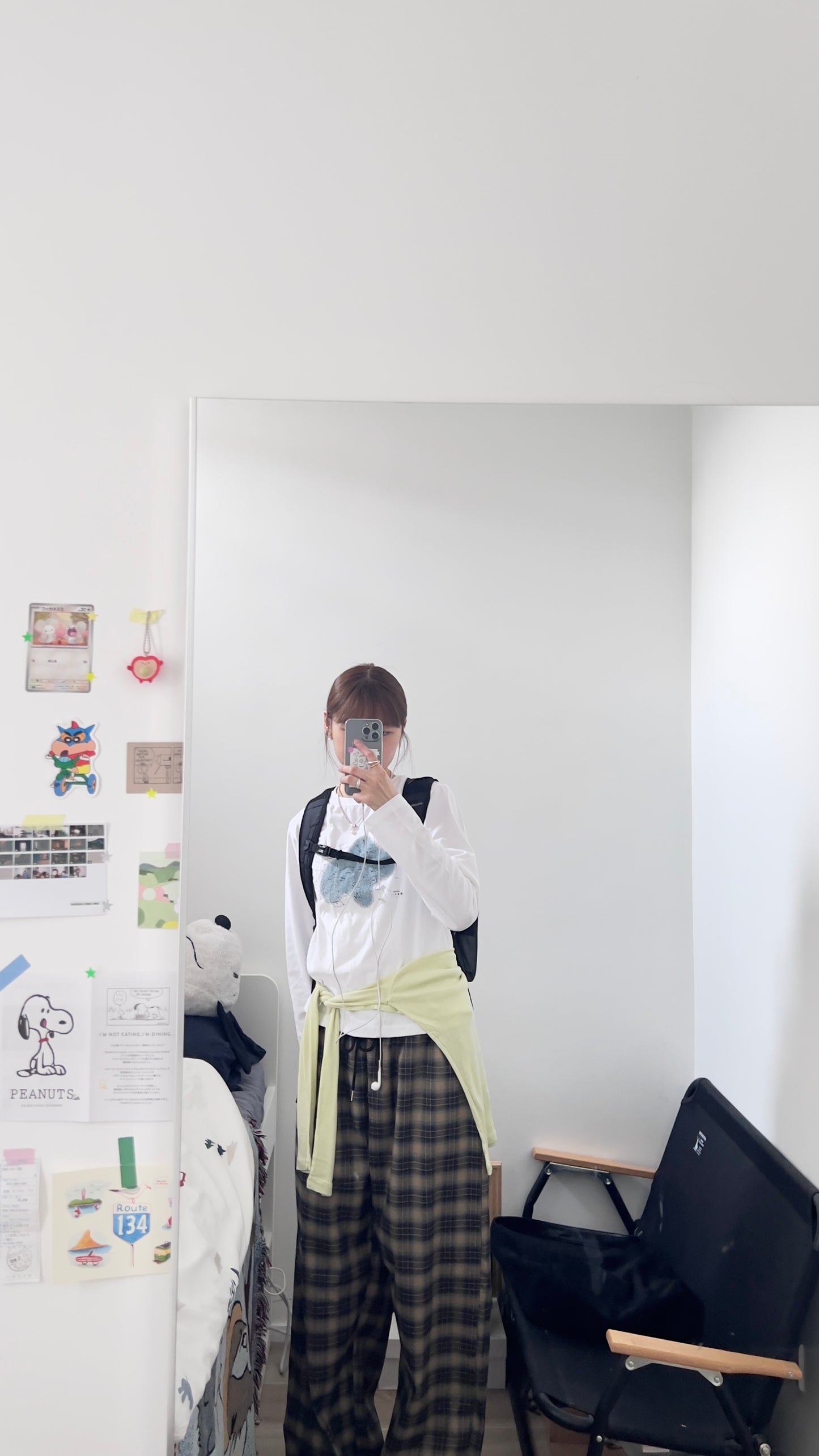 The kyoto checked trousers in beige (pre-order)