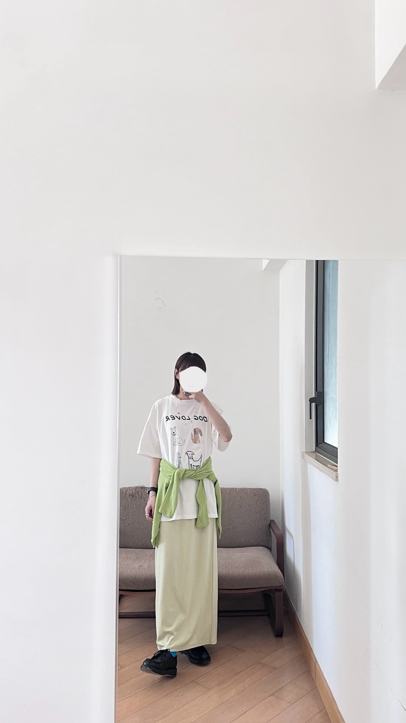 pear pencil skirt in green (pre-order)