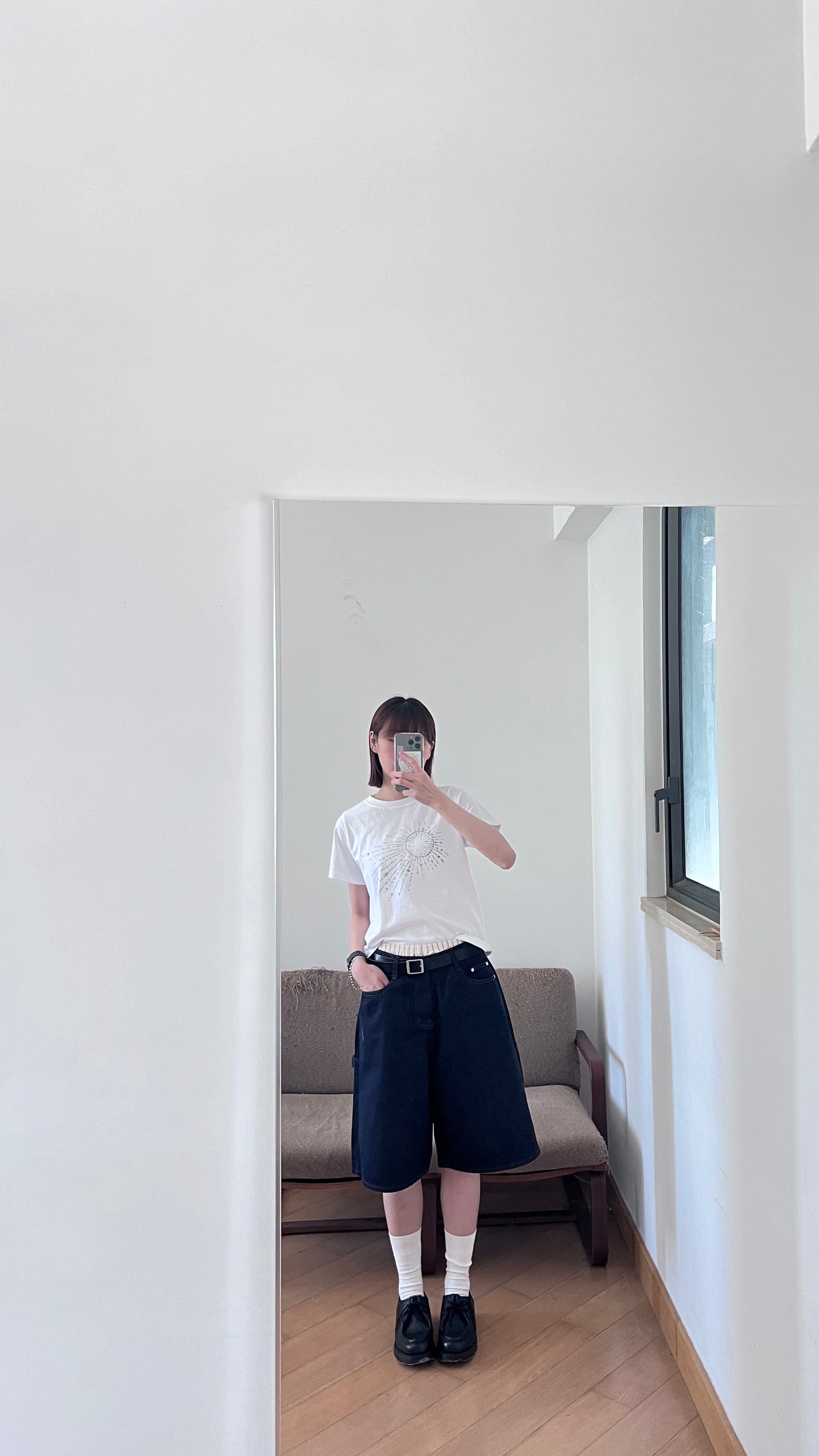 starry sky print tee in white (pre-order)