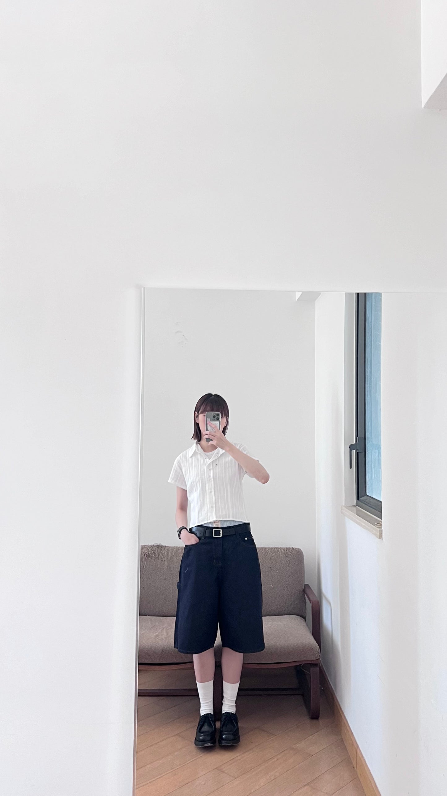 shadowfit retro shirt in white