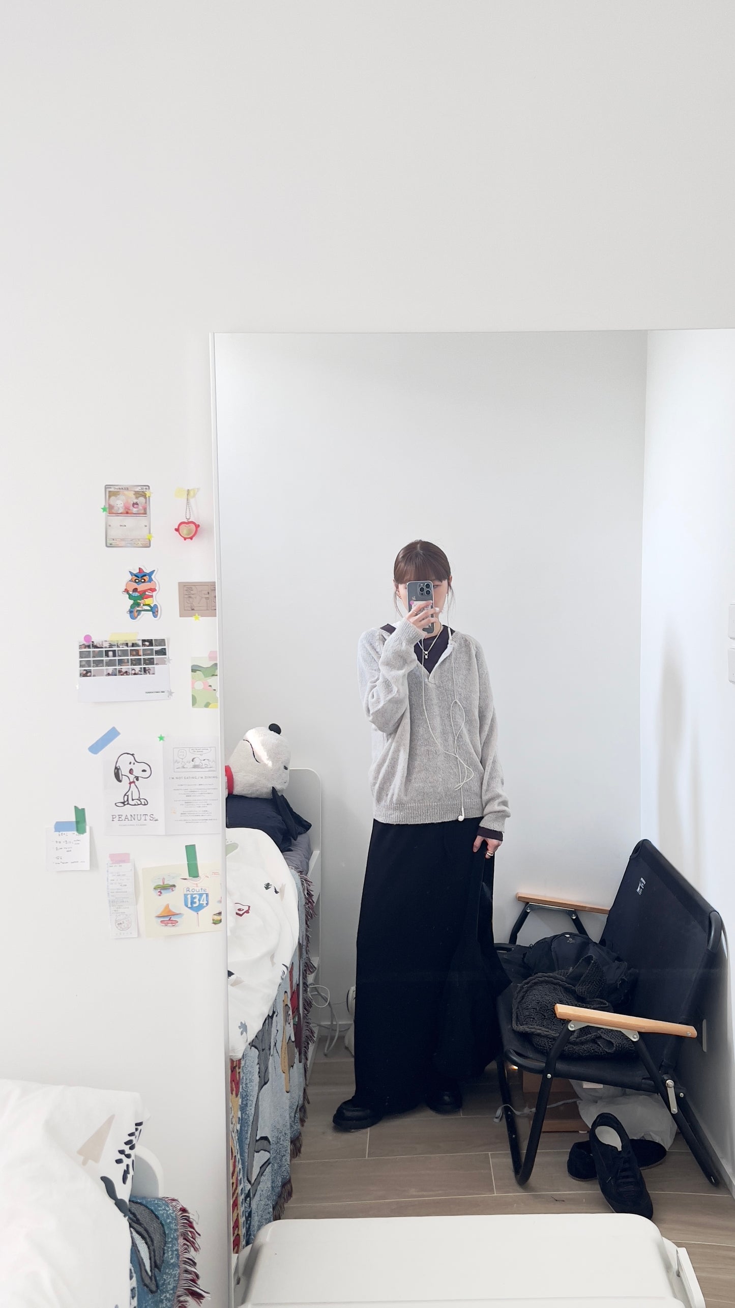 ari cotton long skirt in black (pre-order)