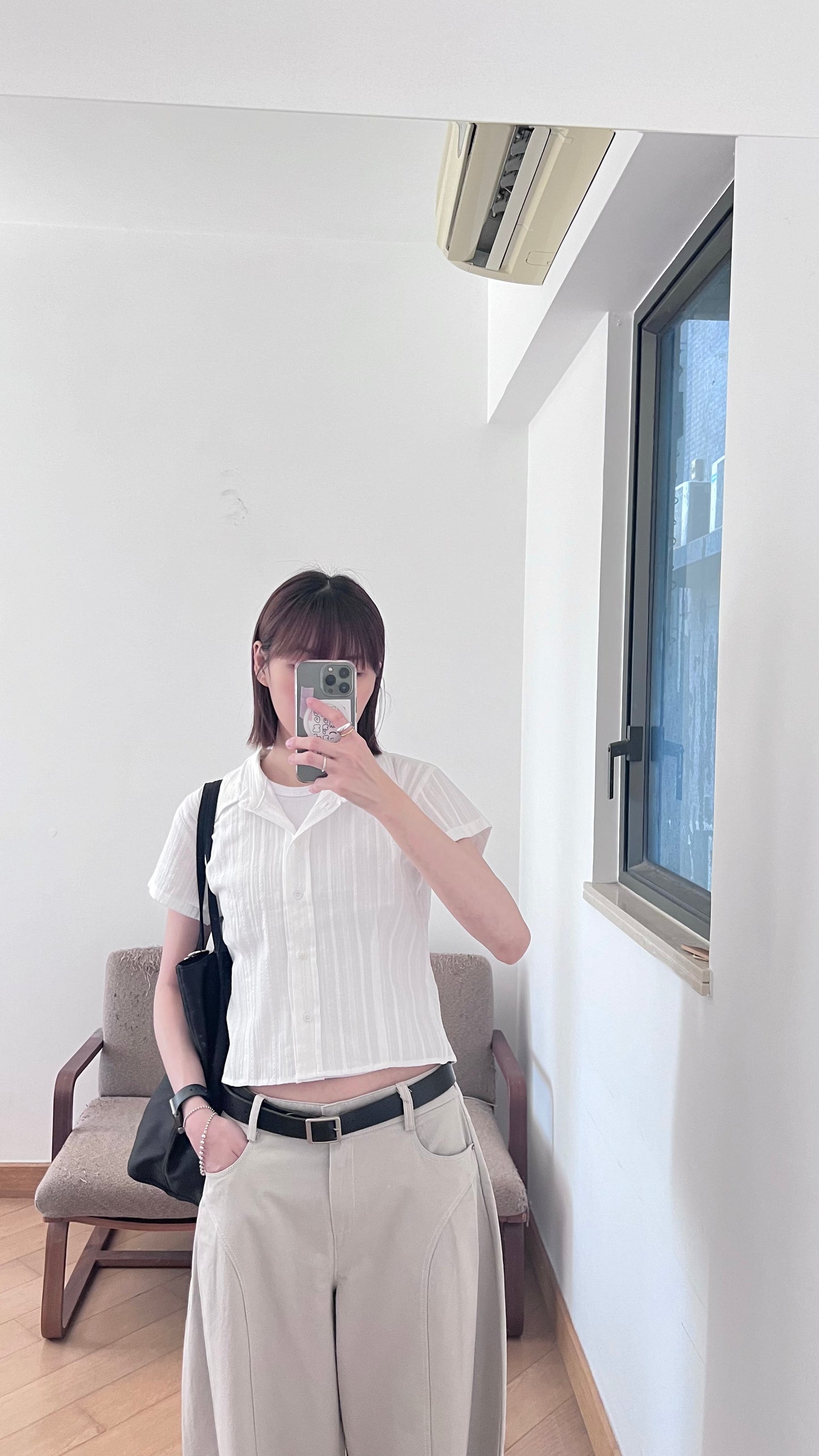 shadowfit retro shirt in white