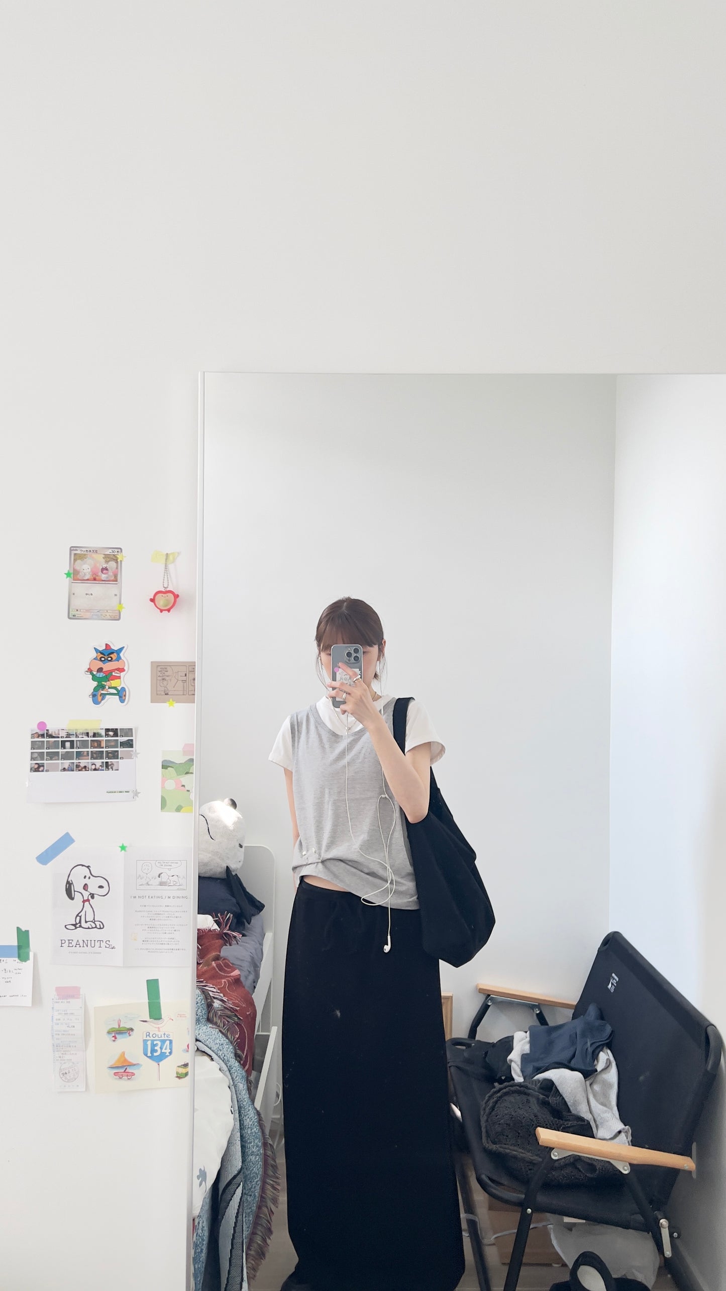 ari cotton long skirt in black (pre-order)