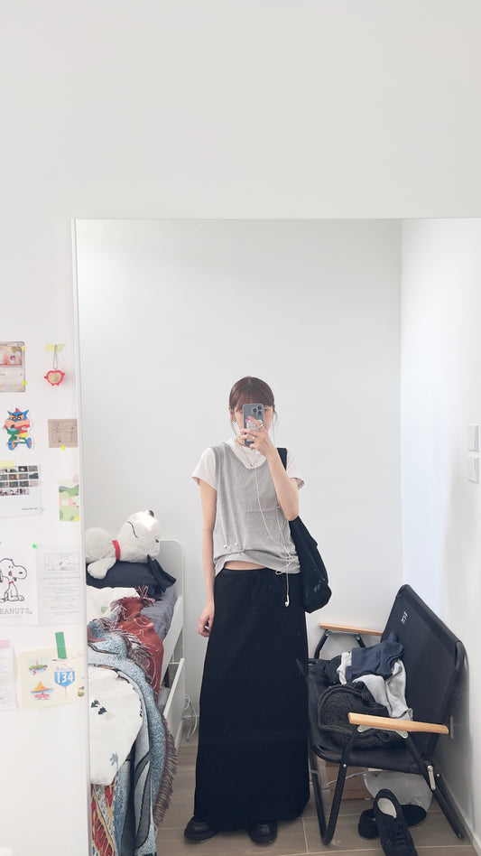 anya layer tank top in grey (pre-order)