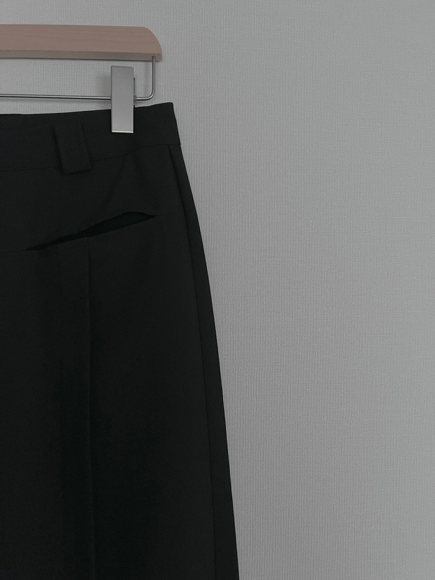 suit pocket straight-leg pants in black (pre-order)