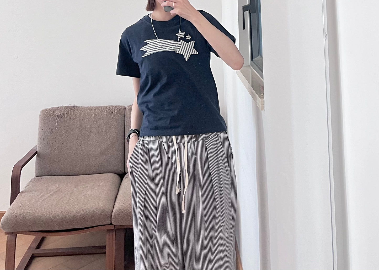 twinkle twinkle print tee in navy