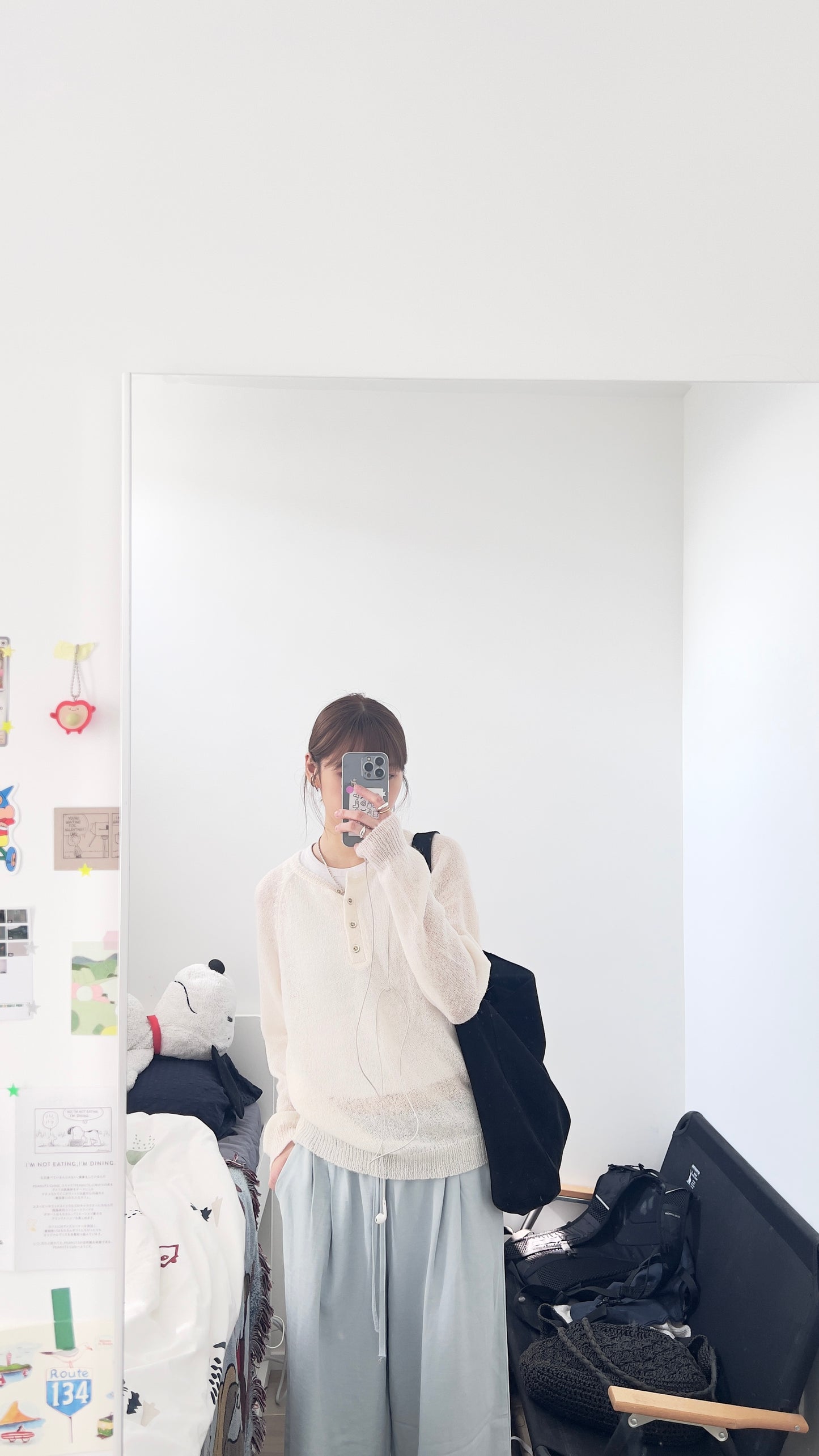 nico sheer knit sweater in ivory