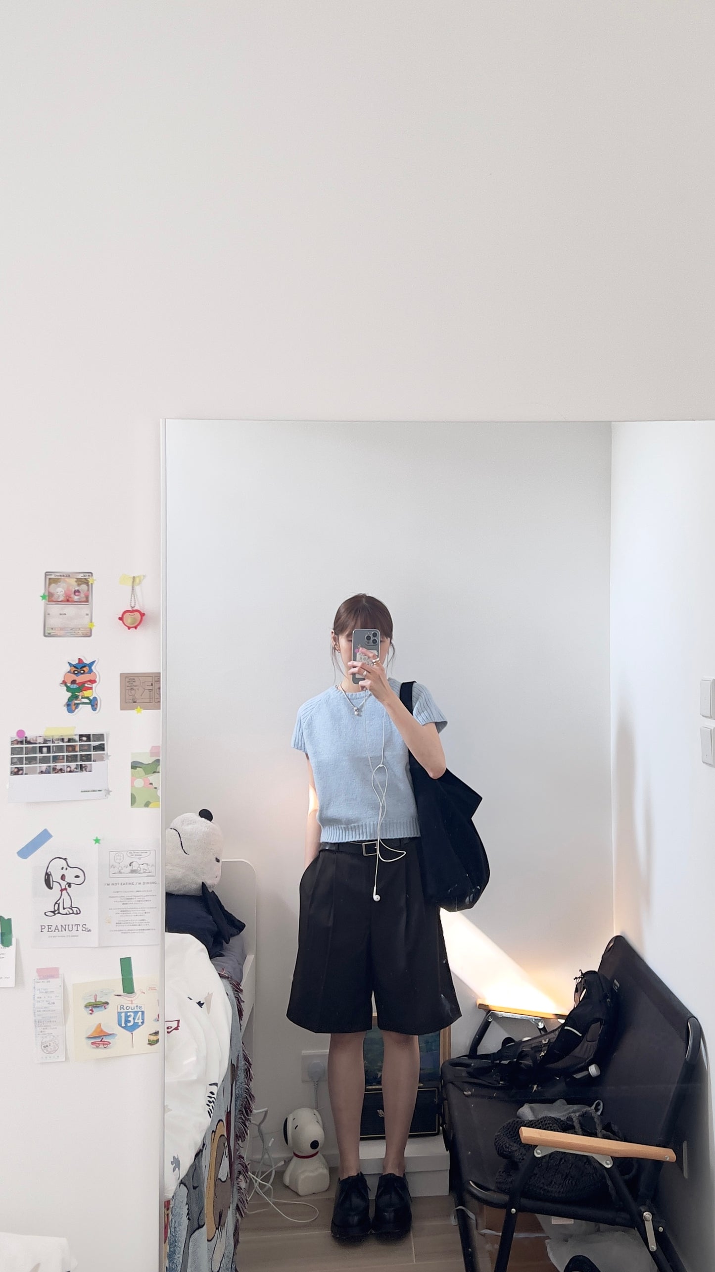 victoria tailored shorts in charcoal (pre-order)