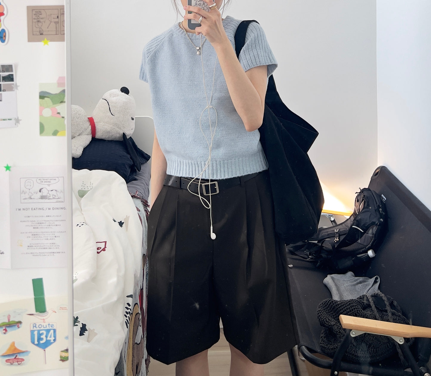 victoria tailored shorts in charcoal (pre-order)