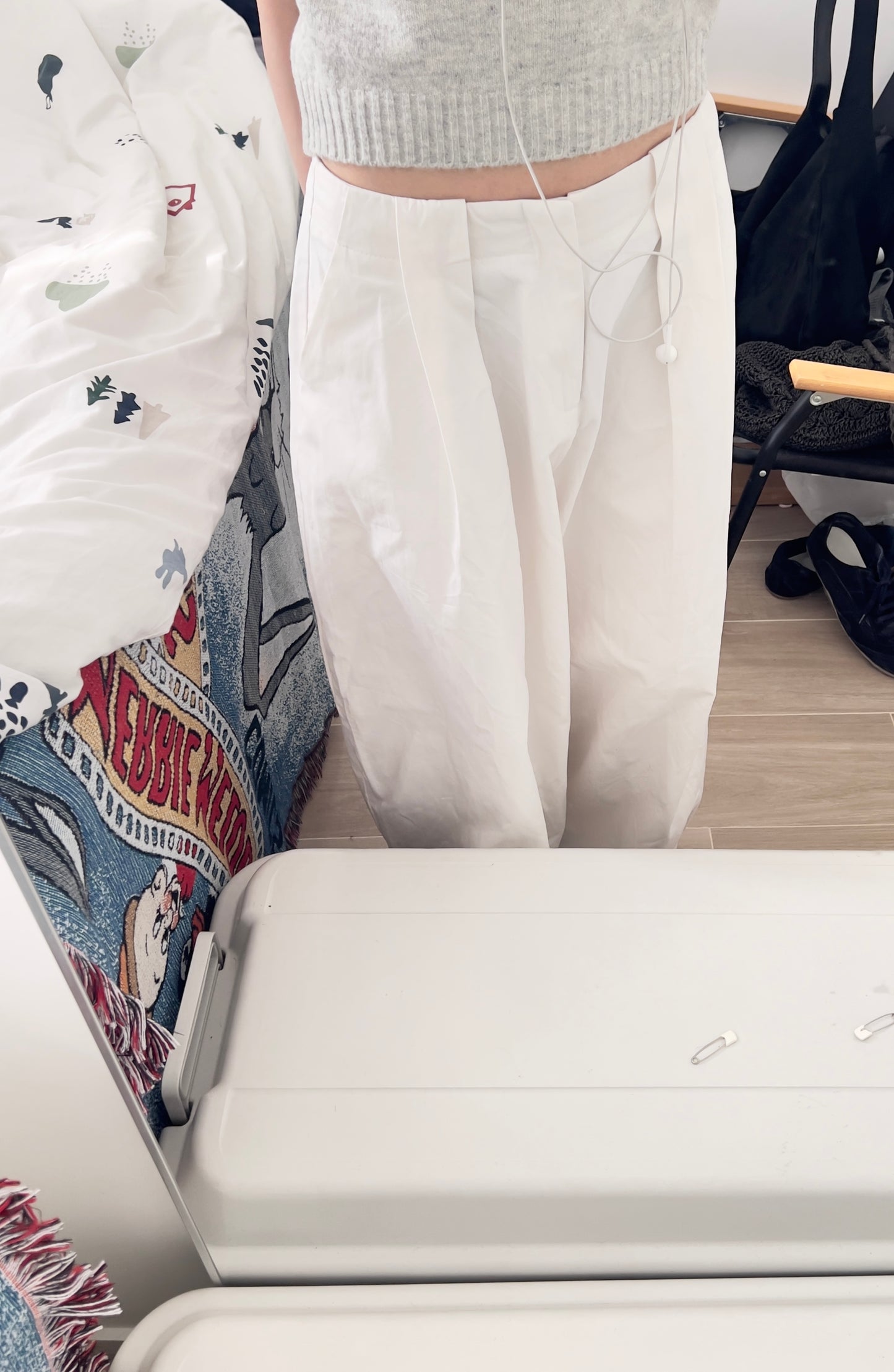 The lyra knit top in light grey (pre-order)