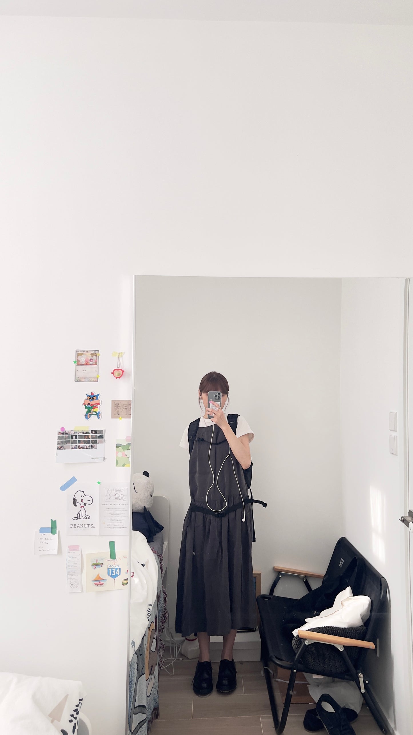 Ines slip dress in charcoal (pre-order)