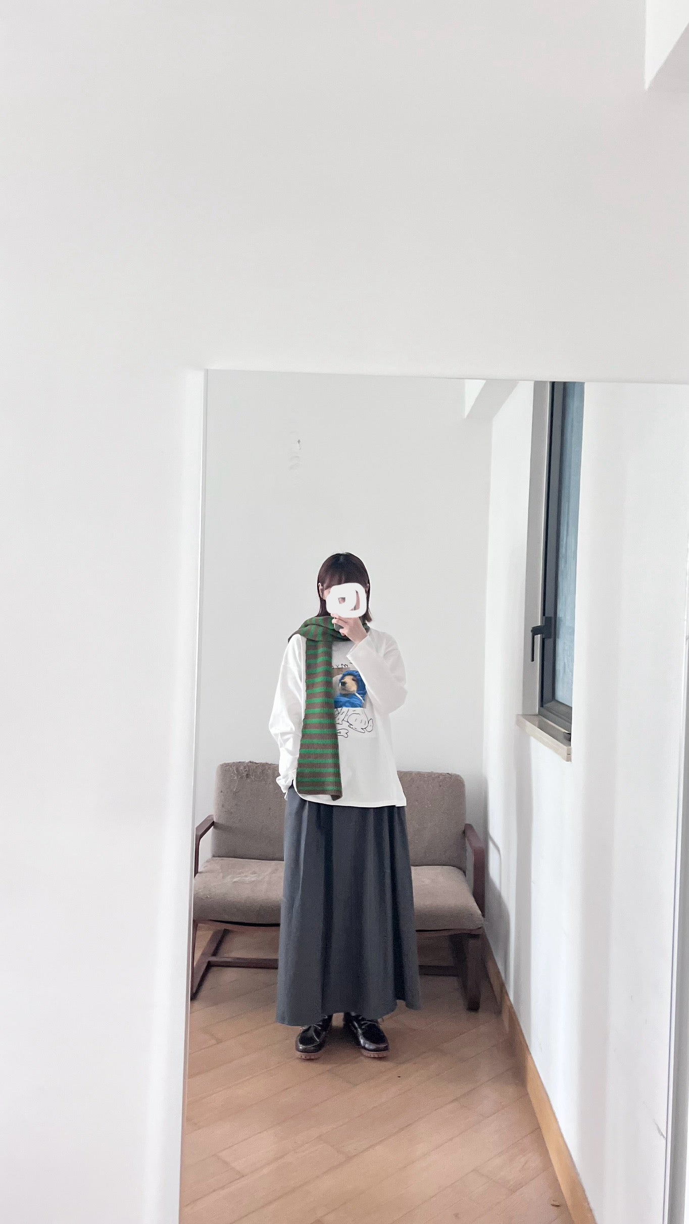 structured skirt-pants in charcoal (pre-order)