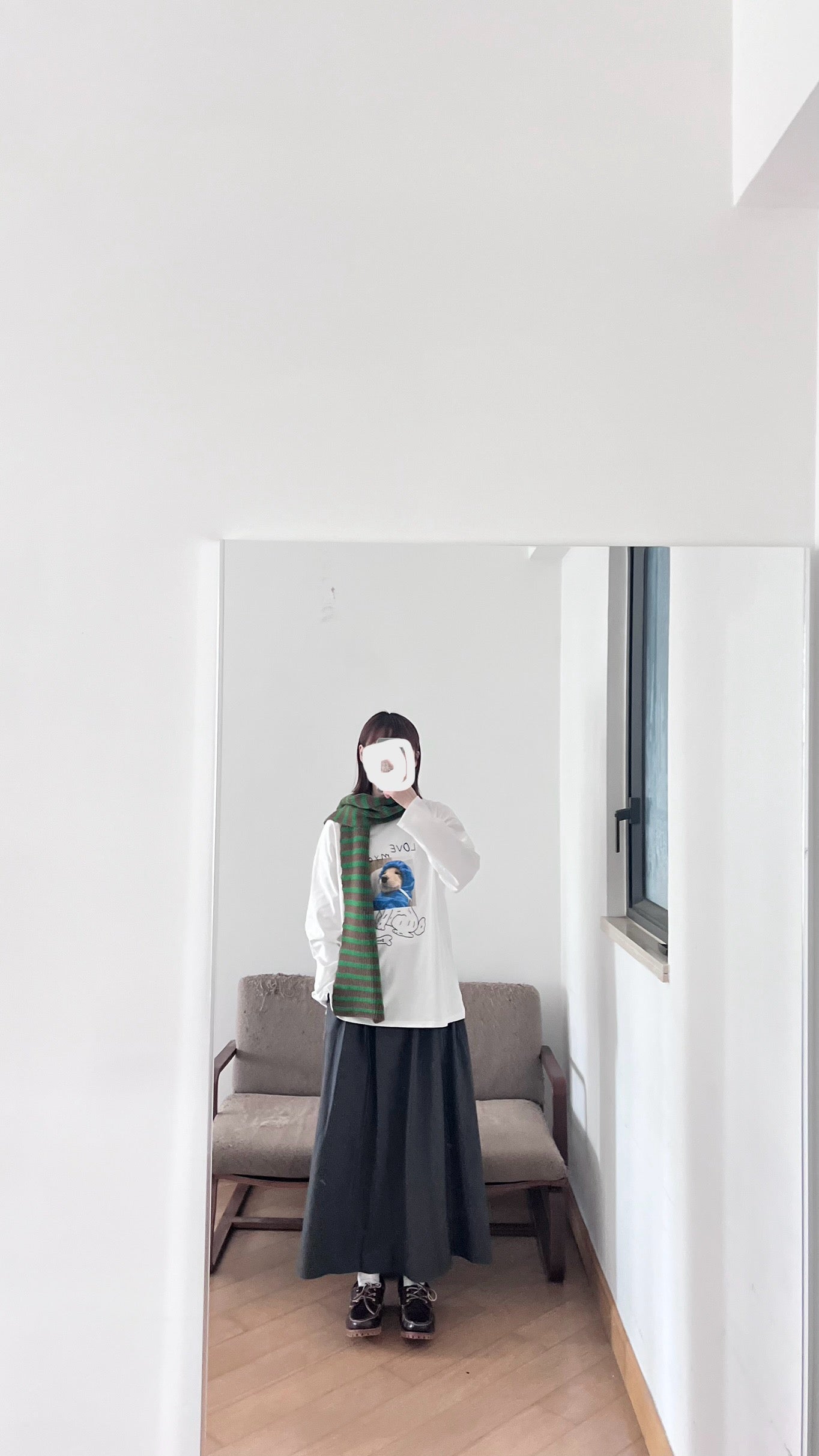 structured skirt-pants in charcoal (pre-order)