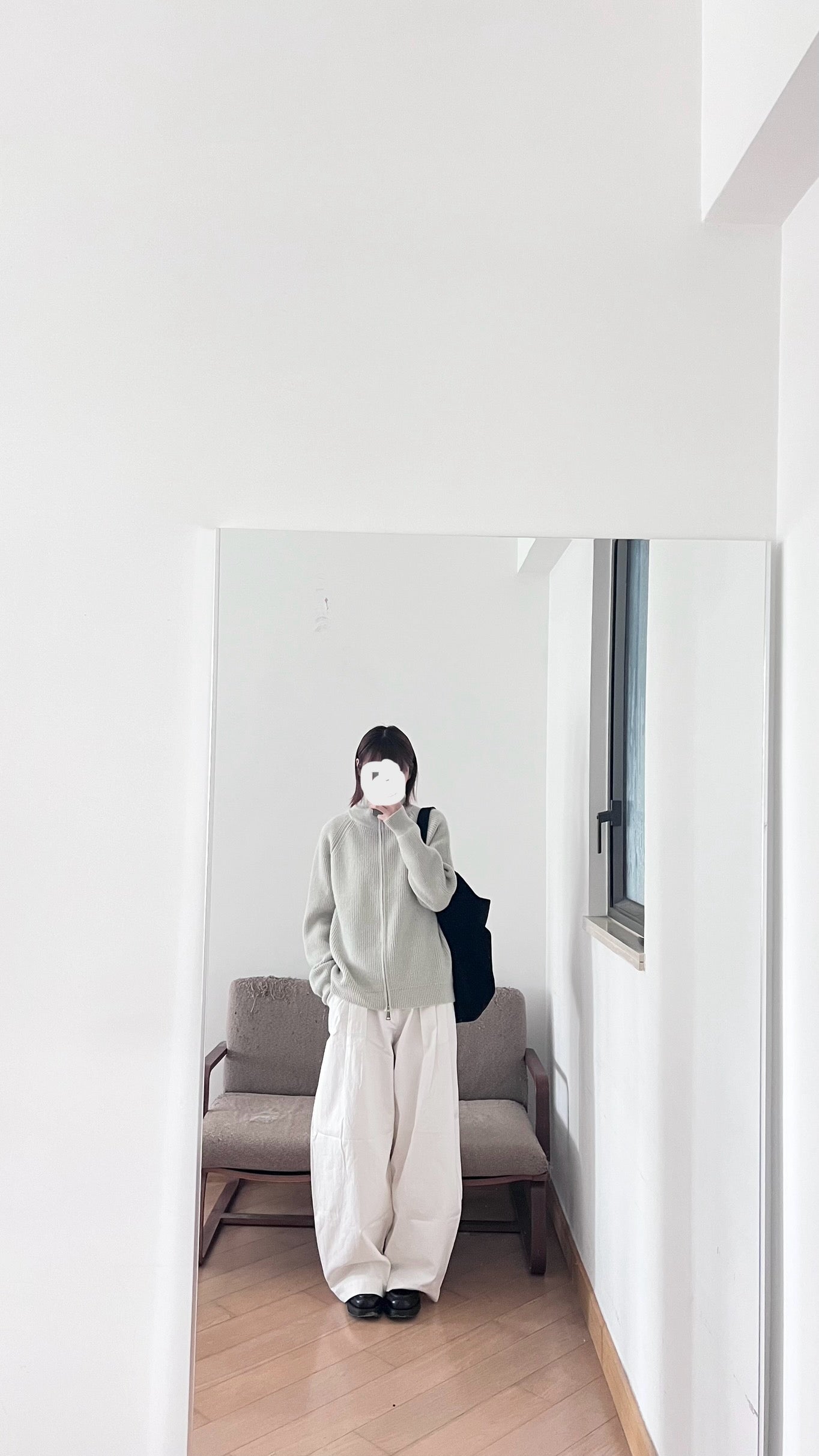 runa ribbed high neck knit jacket in glaucous green (pre-order)