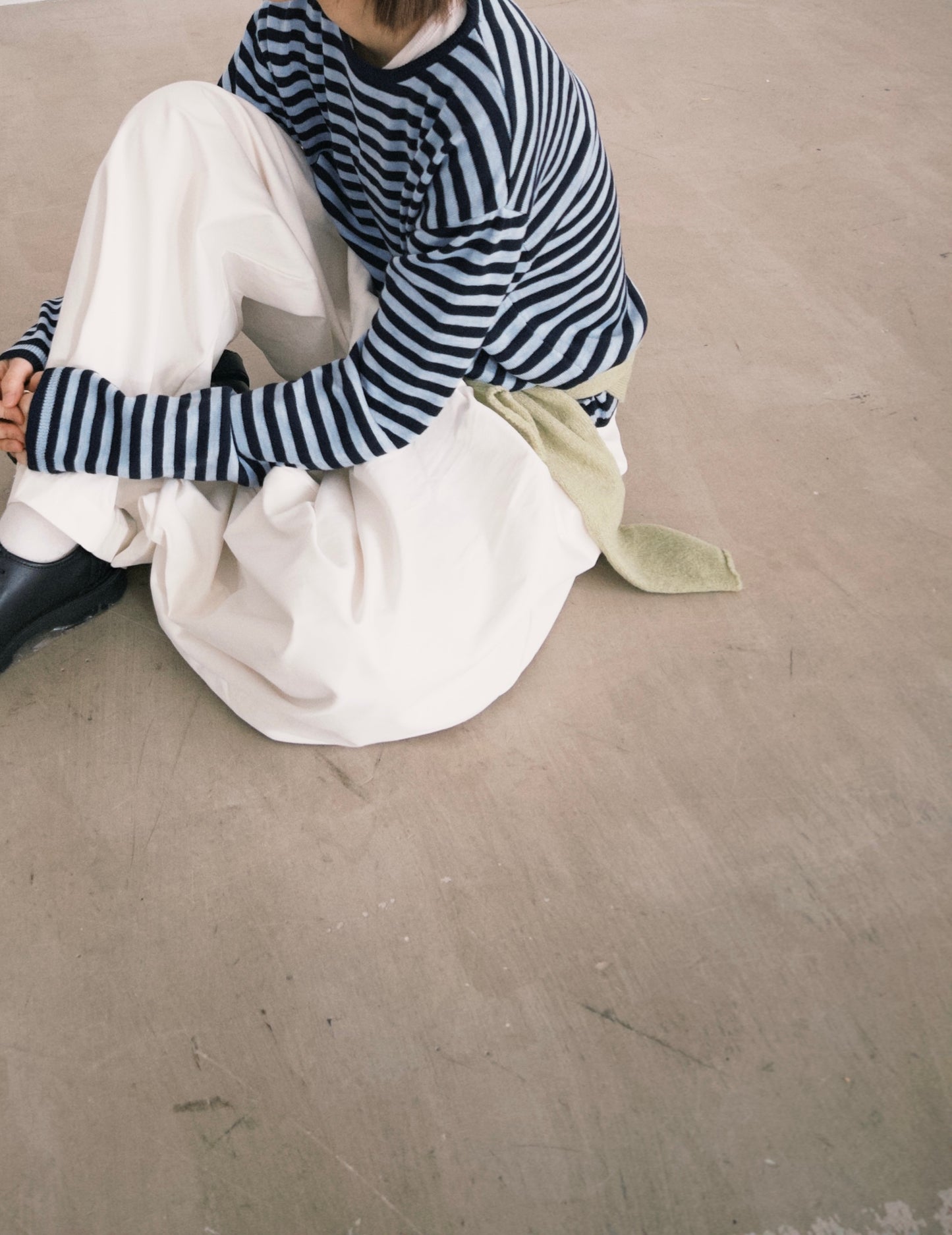 minimalist striped sweater in navy (pre-order)